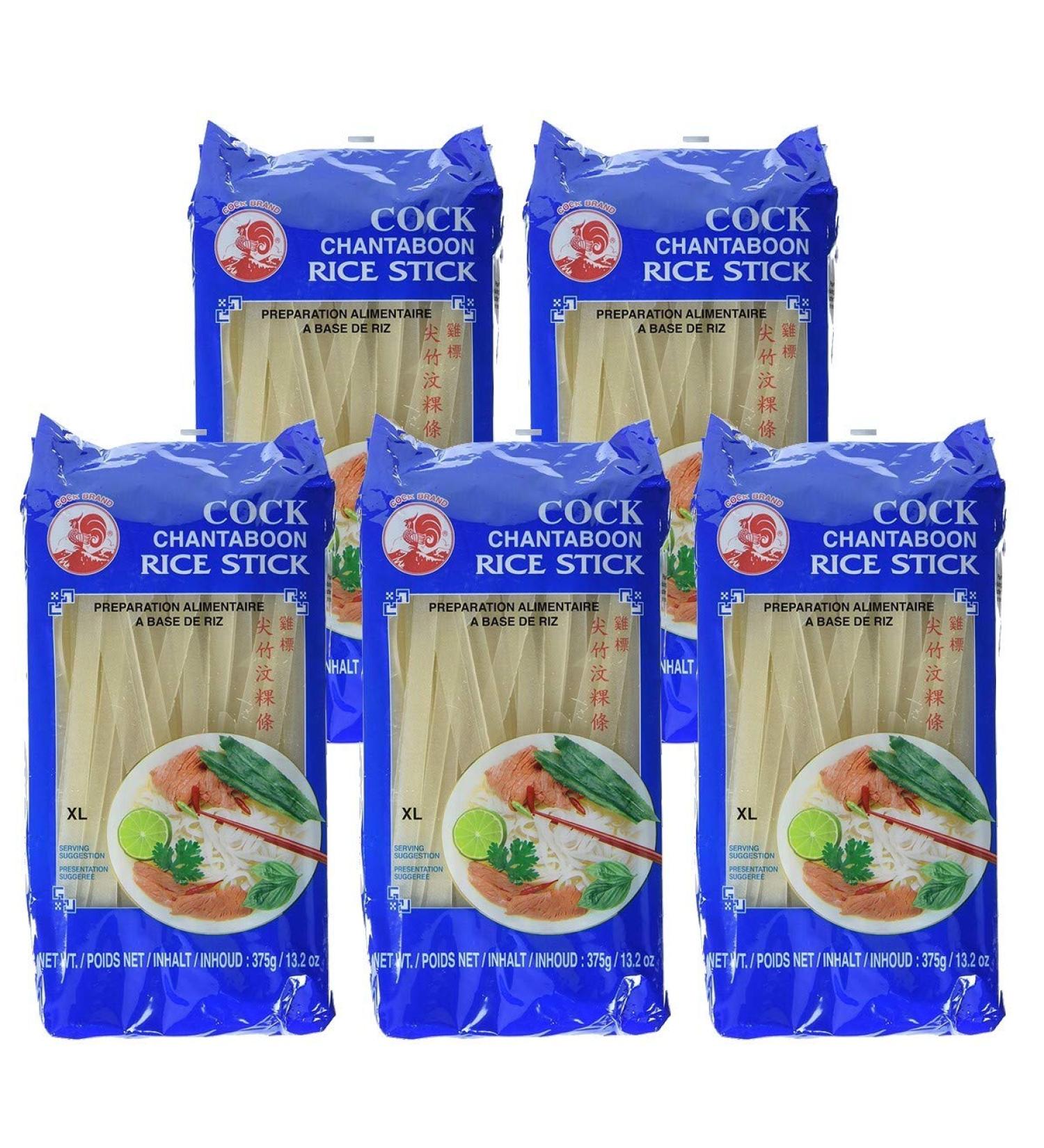  Cock Cock Rice Noodles 10 mm 1st quality pack of 5 (5 x 375 g) - Buy Online on GoSupps.com