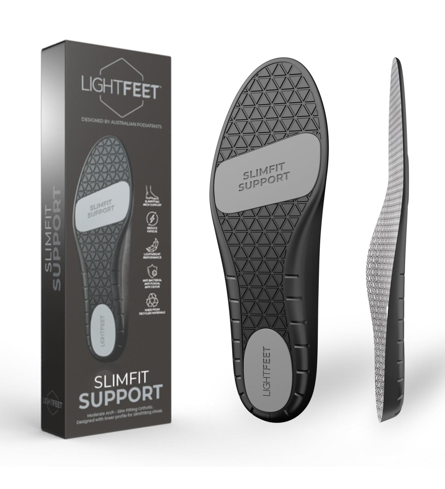 Lightfeet Slimfit Support Insoles for Slim-Fit Shoes | Australian Podiatrist Designed | Boost Comfort & Reduce Joint Stress - 2XL M 12.5-13.5 / W 13.5-14.5 - Buy Online on GoSupps.com