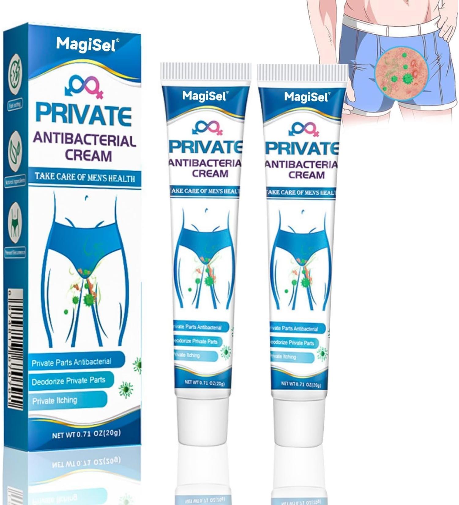  MagiSel Men's Intimate Antibacterial Cream Anti-Itch Cream for Intimate Areas Soothing Care Inside the Skin - Buy Online on GoSupps.com