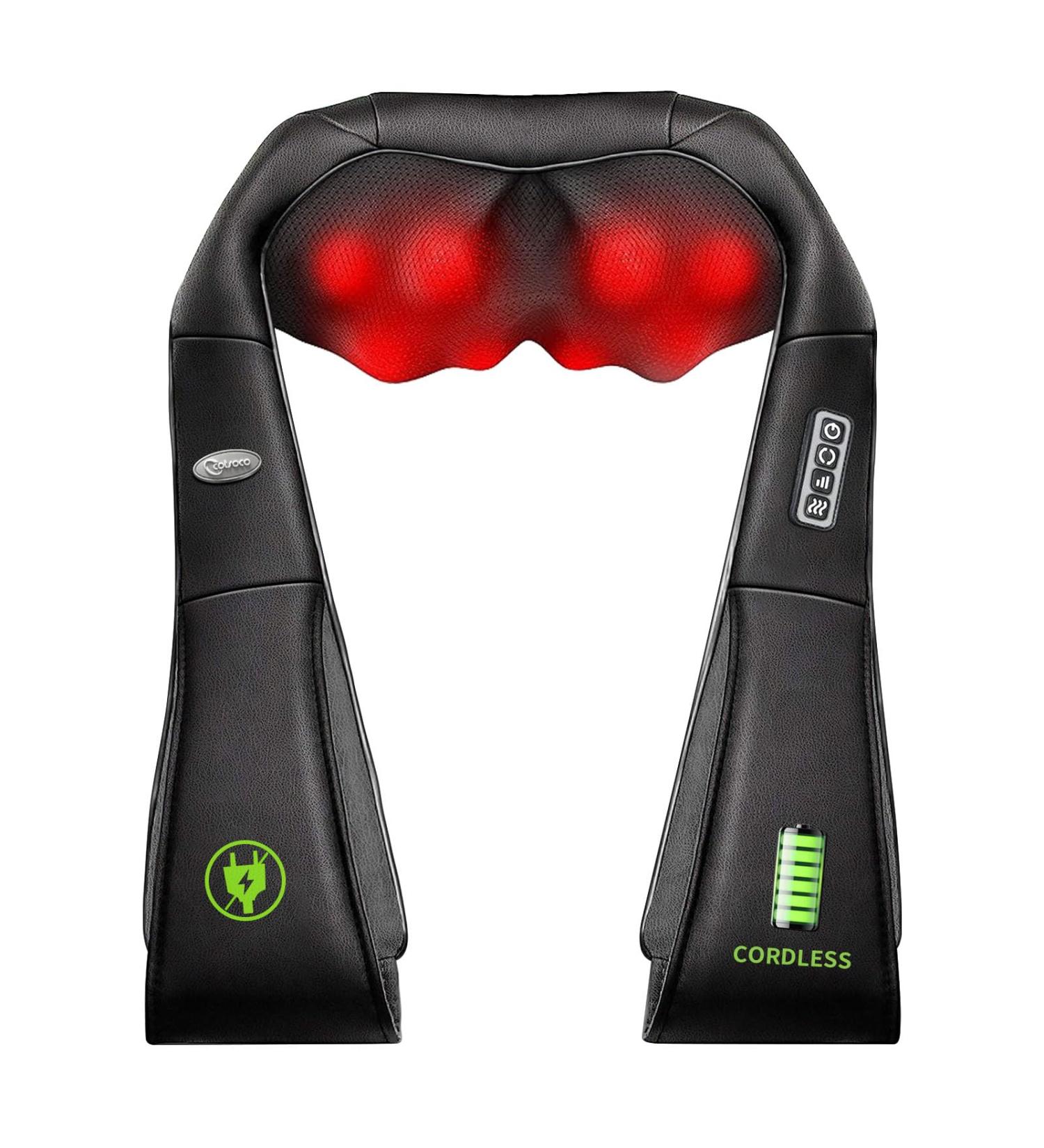 Cotsoco Wireless Neck Massager | Shiatsu Heat Massage Device for Neck & Back Pain | Portable Electrical Massage Pillows | Perfect Gifts for Men & Women - Buy Online on GoSupps.com