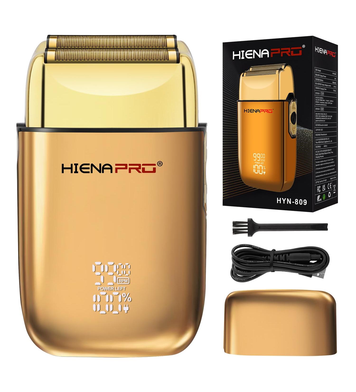 Professional Gold Foil Shaver for Men - Cordless Rechargeable Electric Razor with LED Display & Detachable Design - Perfect for Close Shaving & Barber Use - Buy Online on GoSupps.com