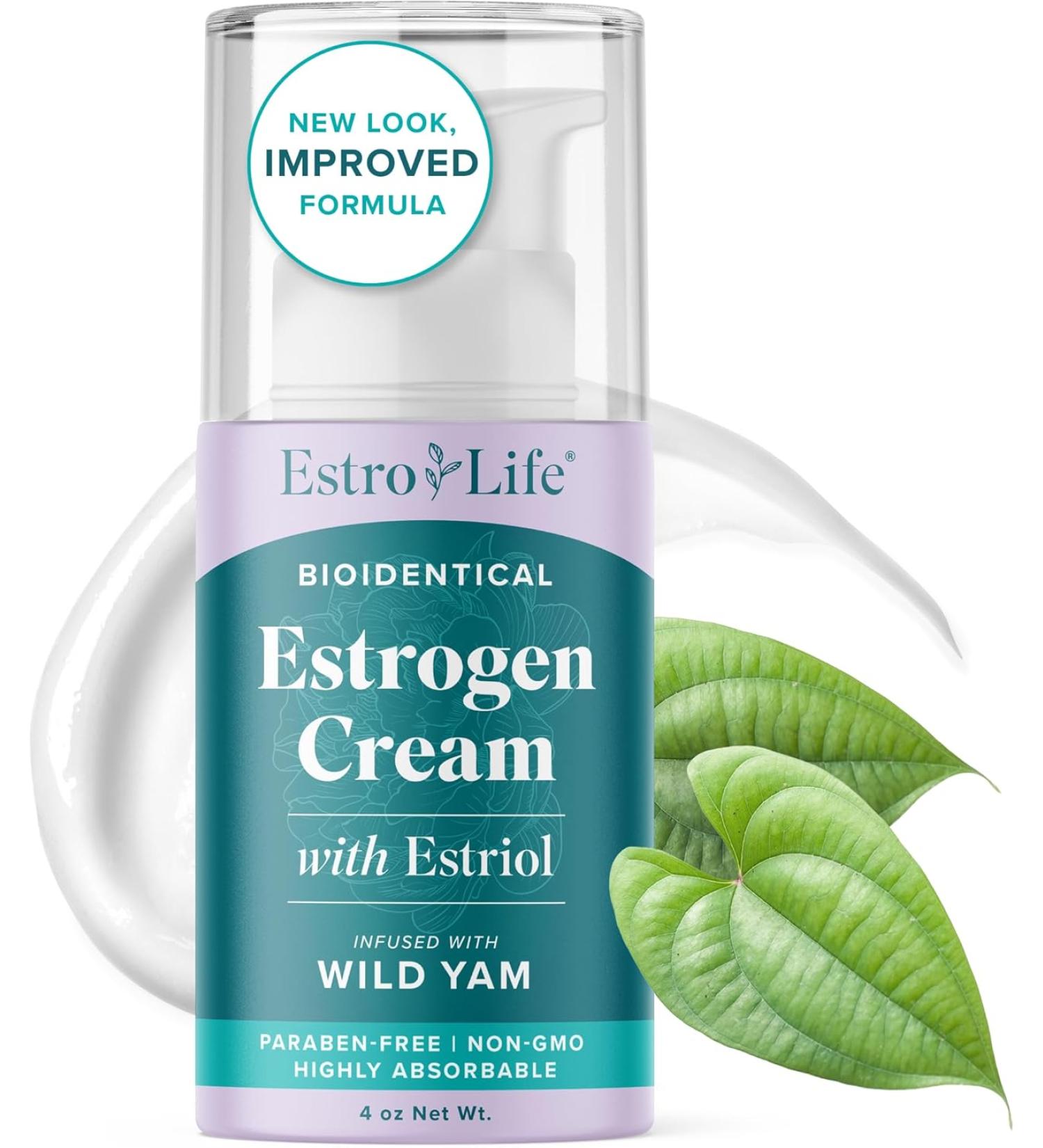 Estrogen Estriol Cream (3.5oz Pump) 175mg USP Micronized Estriol | MidLife Balance* | Dermatologist-Tested, Hypoallergenic, Soy-Free, Dairy-Free, Cruelty-Free - Buy Online on GoSupps.com