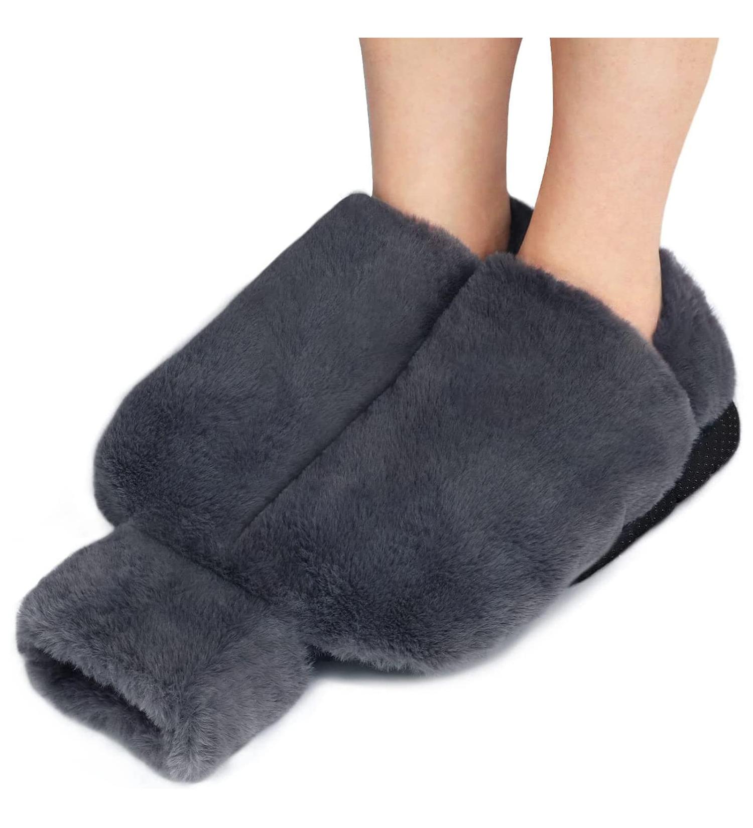 Electricity-Free Foot Warmer | 2L Large Hot Water Bottle for Cold Feet | 2-in-1 Soft Heating Pads for Men & Women - Buy Online on GoSupps.com