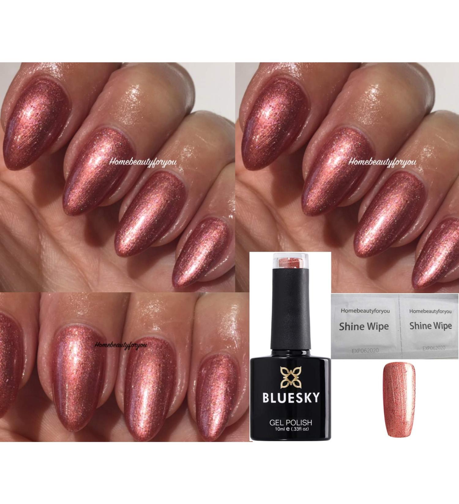 Bluesky Gel Nail Polish Bronze Color Bronze Shimmer Autumn Winter Color Untitled Nail 80617 UV LED Soak Off 10ml  - Buy Online on GoSupps.com