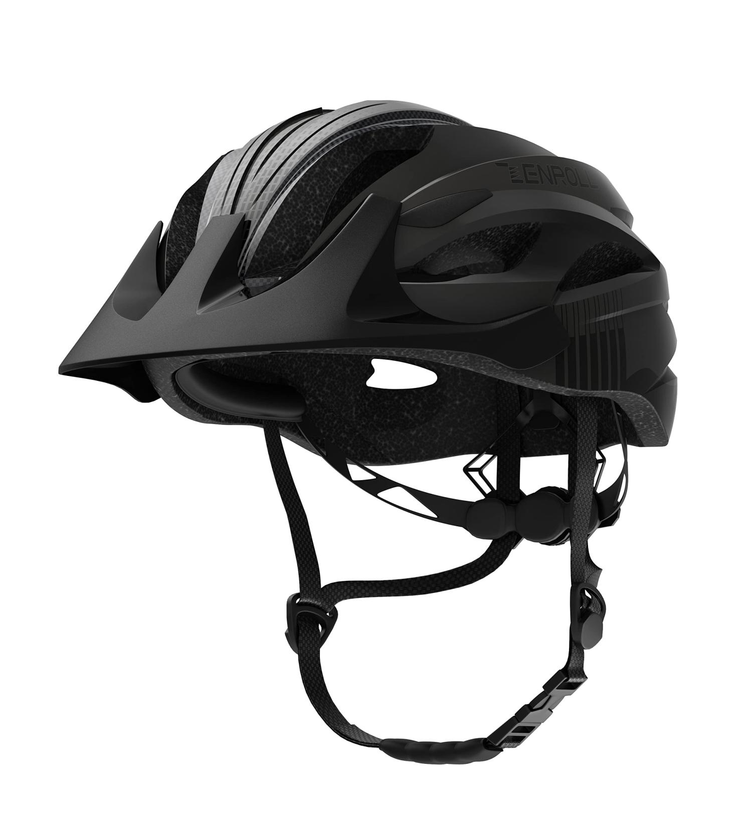 Zenroll Adult Bike Helmet with Detachable Visor - Stylish Lightweight Design for Men and Women Cycling - Large Black - Buy Online on GoSupps.com
