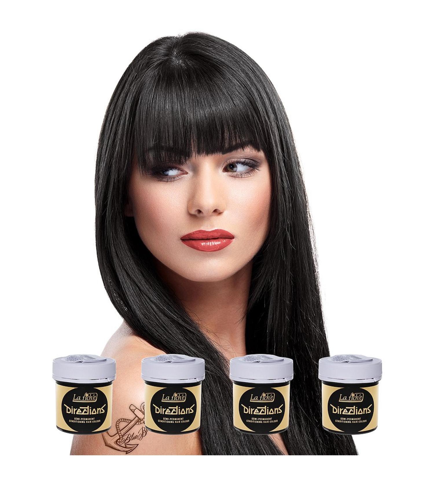 Buy Semi-Permanent Hair Colour Dye - Intense Ebony x4 Pack | International Shipping Available - Buy Online on GoSupps.com