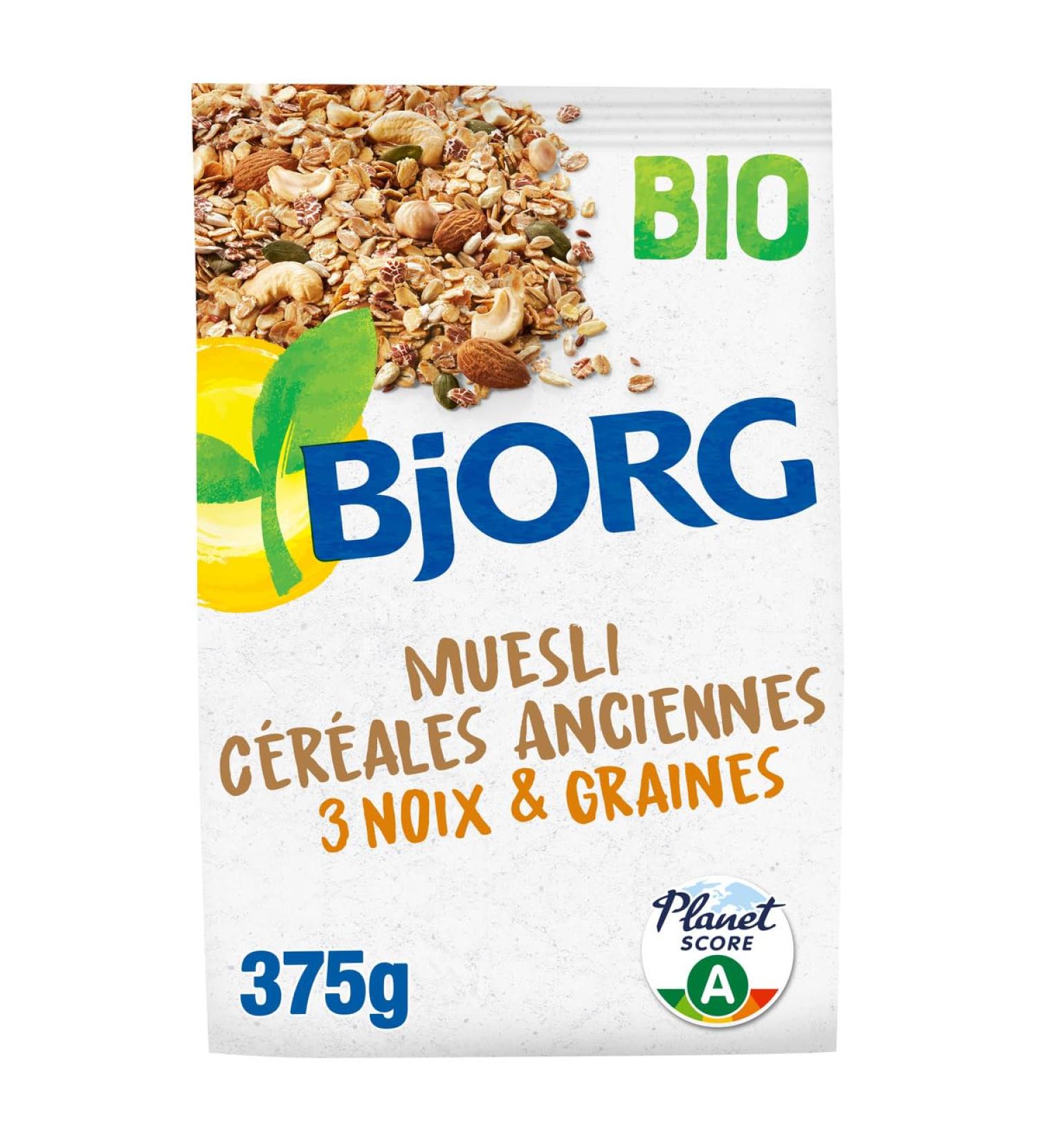 BJORG - Muesli C r ales Anciennes 3 Noix & Graines Bio - C r ales Compl tes - R duit En Sucres - 375G (Lot de 6) - Buy Online on GoSupps.com