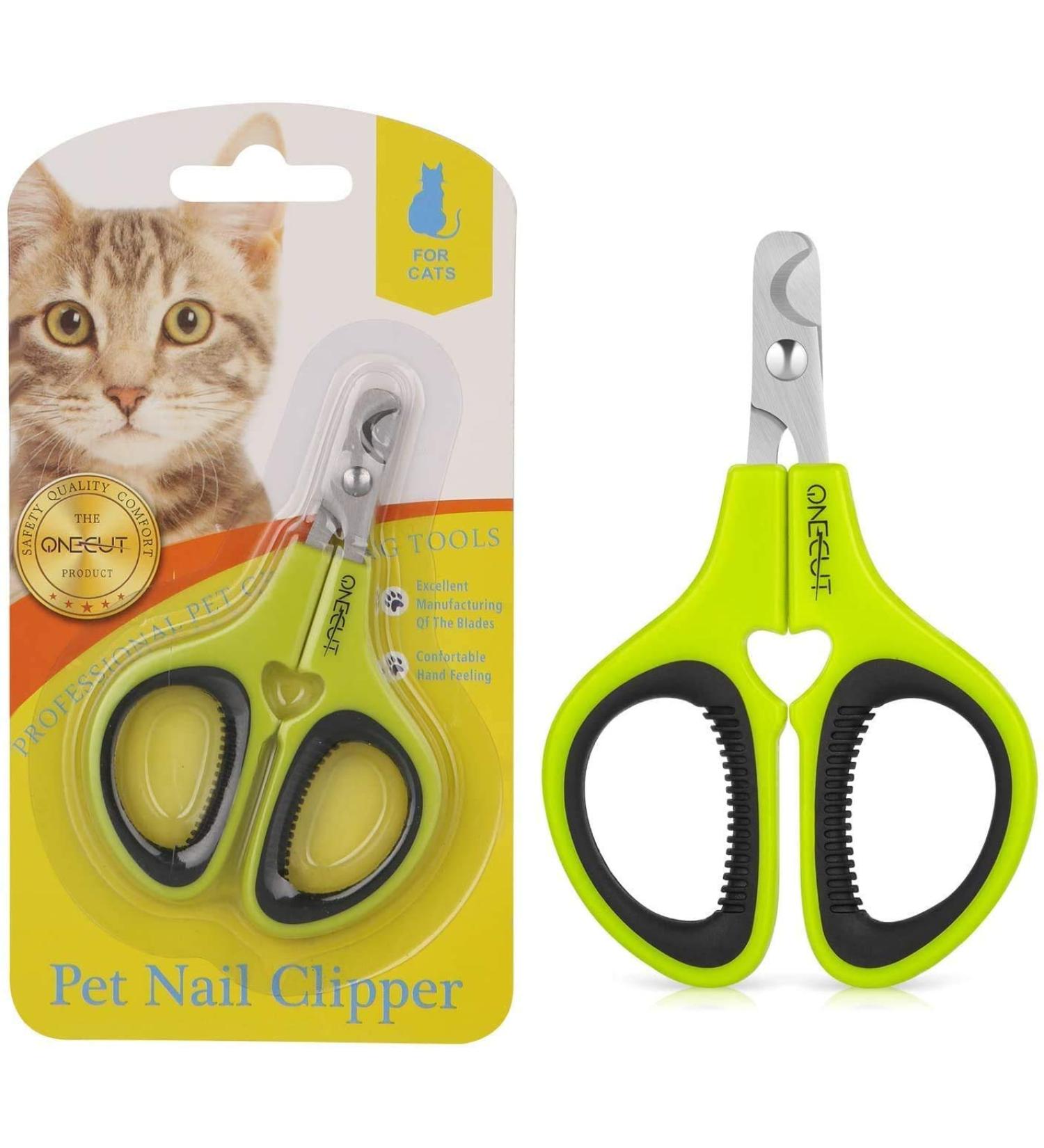 OneCut Nail Clippers for Pets - Professional Cat & Kitten Claw Trimmers - Ideal for Small Dogs & Puppies - Updated Green Design - Buy Online on GoSupps.com