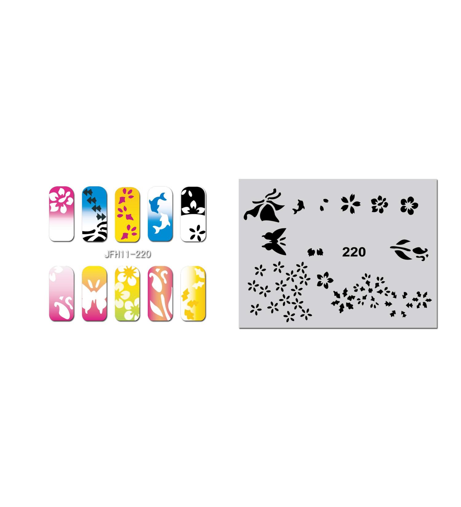 Fingernail stencil (airbrush nail art) Fengda JFH11-220