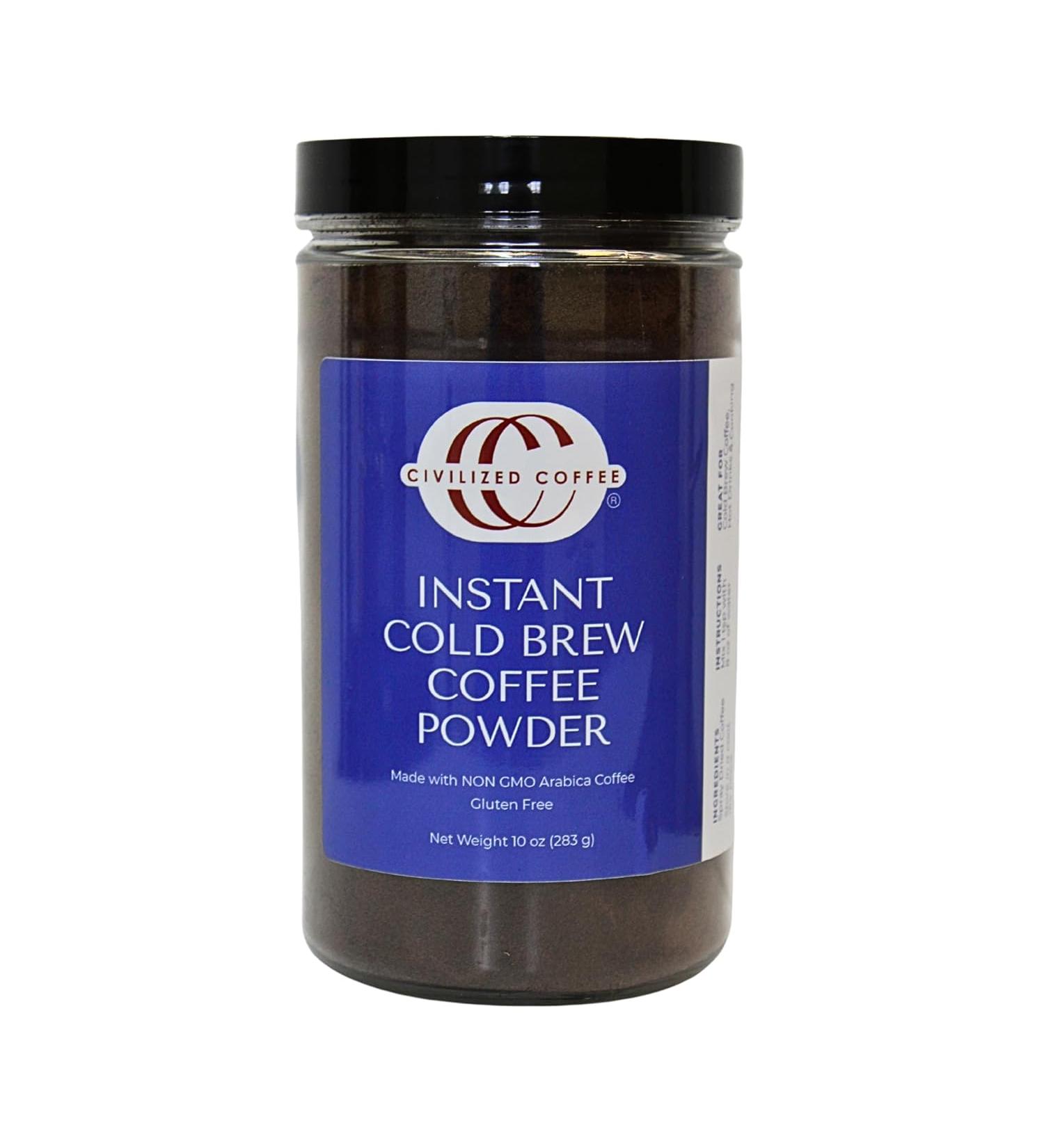 Civilized Coffee Instant Cold Brew Coffee Granules (10 oz Jar) - Non-GMO - Buy Online on GoSupps.com