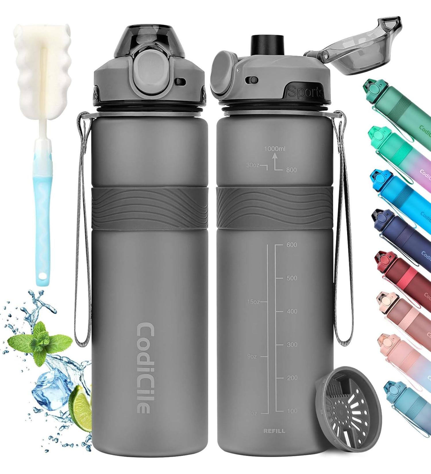 CodiCile Water Bottle BPA Free - 33.8 Oz - Buy Online on GoSupps.com