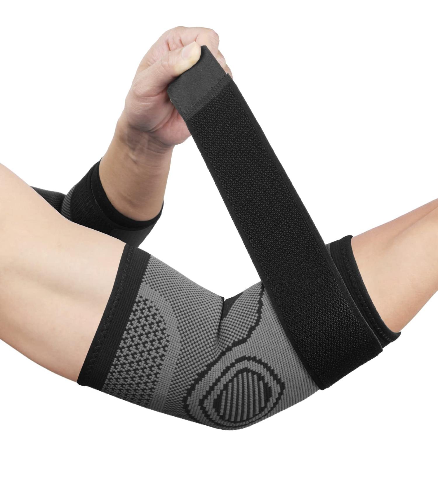 Buy Acwoo Elbow Bandage Non-Slip Compression Support Sleeves for Men & Women | Breathable Elbow Support for Tennis Volleyball Golf | XL Size 2PC Black - Buy Online on GoSupps.com