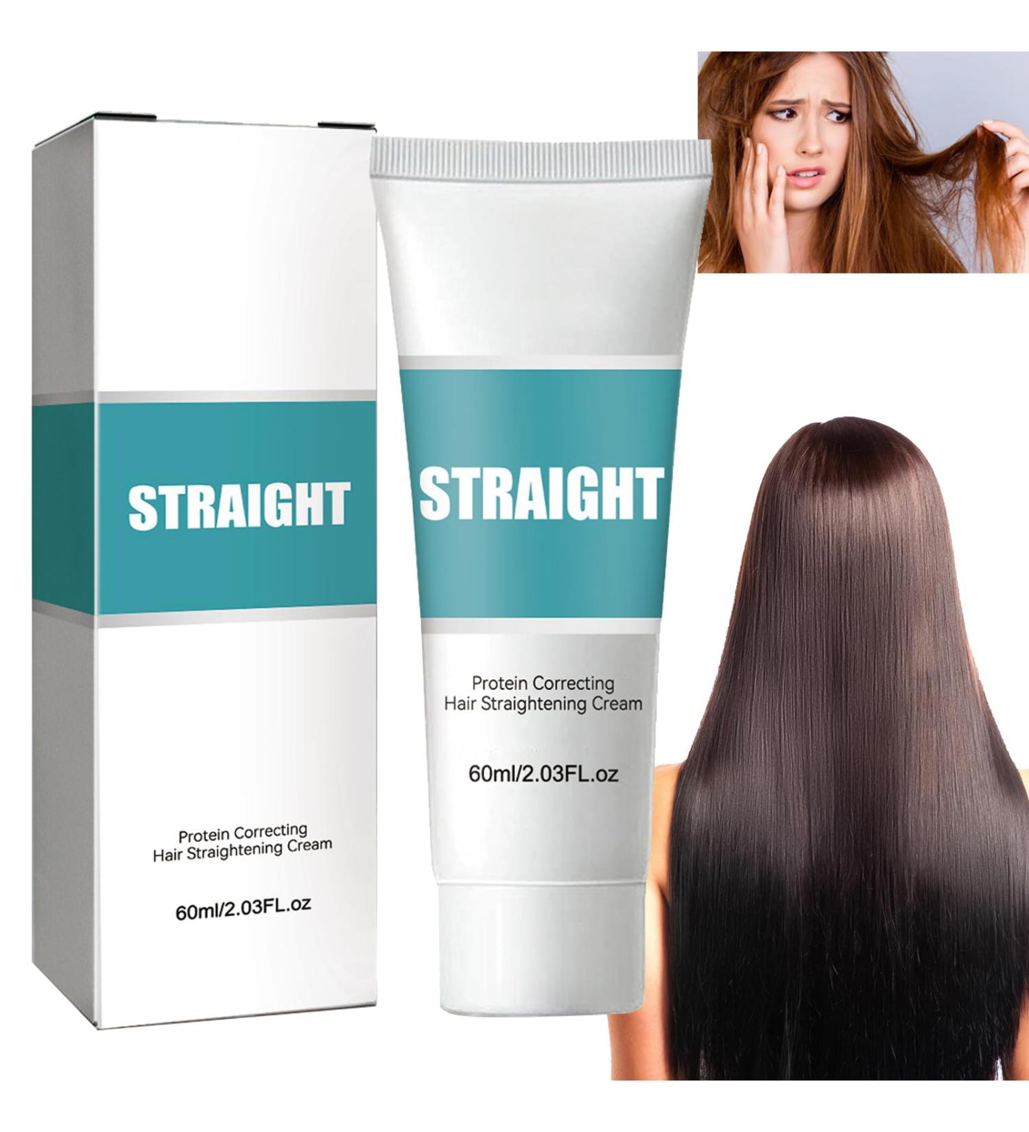 KOAHDE Hair Straightening Cream Hair Protein Correcting Cream Protein Correction Straight Hair Cream Nourishing Smoothing Hair Cream Correcting Smoothen Hair Creams Collagen Hair Straight Cream 60ML - Buy Online on GoSupps.com