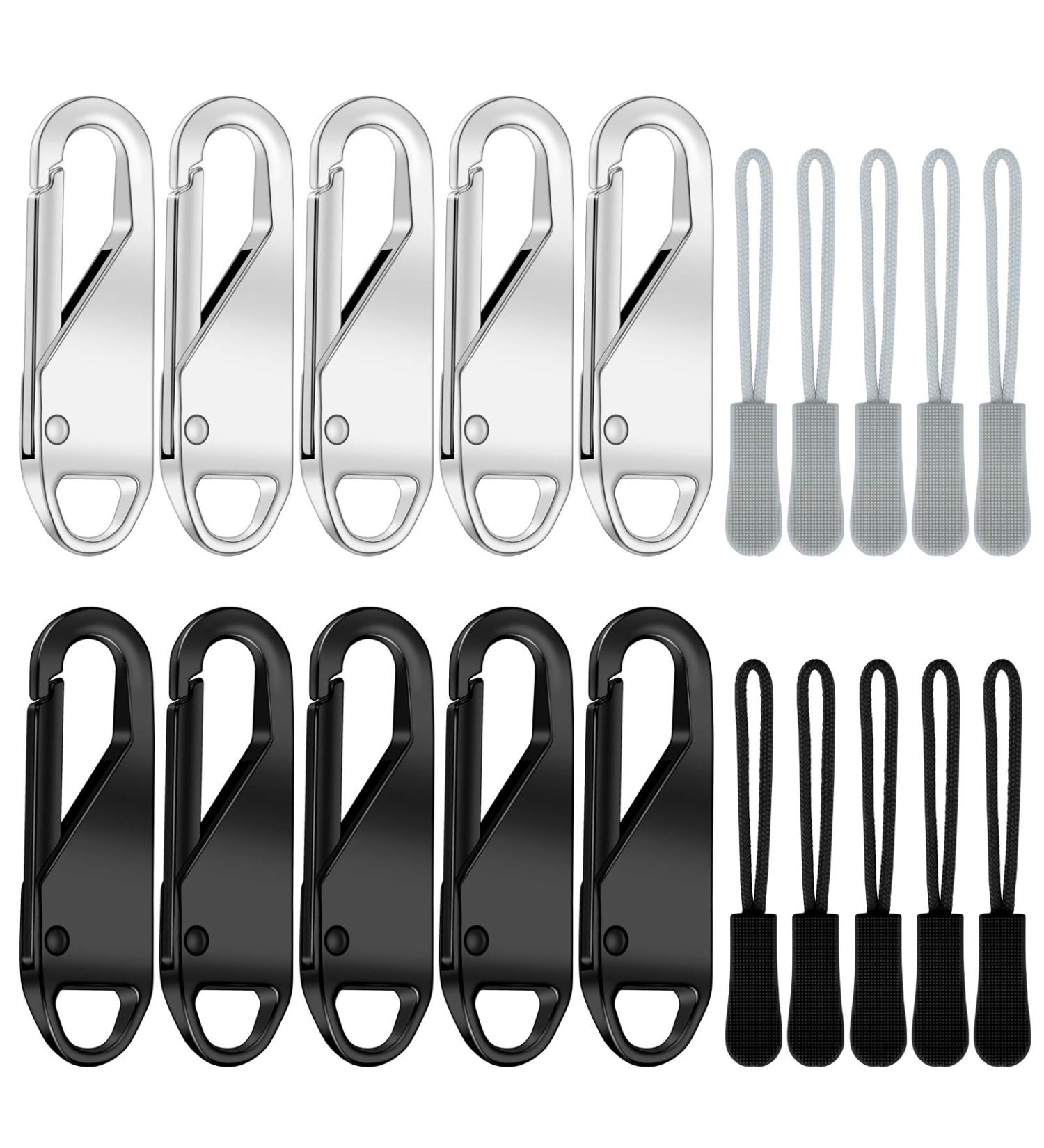 Homgaty 20-Piece Zipper Pull Set | Metal Zipper Repair & Replacement for Suitcases Coats Boots Jackets & Backpacks - International Shipping Available - Buy Online on GoSupps.com