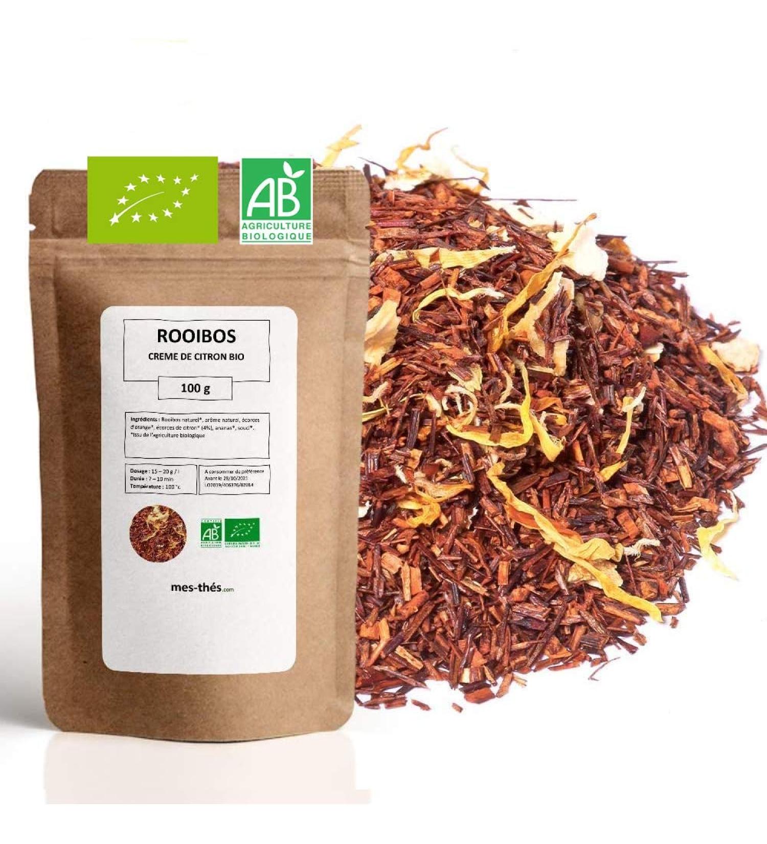 Organic Rooibos Lemon Orange Lemon Cream Rooibos Bulk 100g Bag with Zip 40 Cups 100% Organic Farming Quality Ro - Buy Online on GoSupps.com