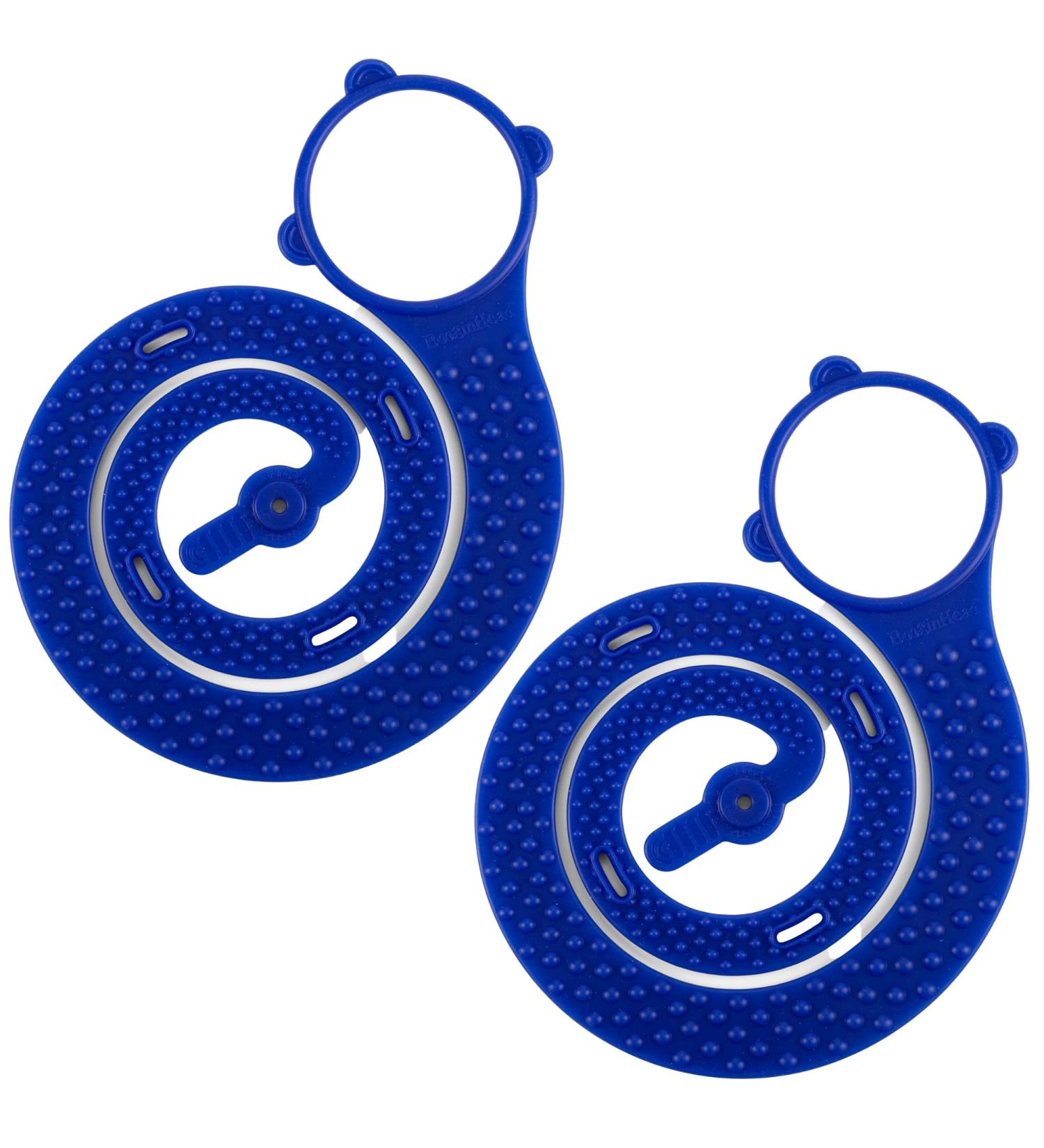 BooginHead SippiGrip Silicone Baby Bottle Holder & Sippy Cup Strap 2-Pack - Royal Blue - Buy Online on GoSupps.com