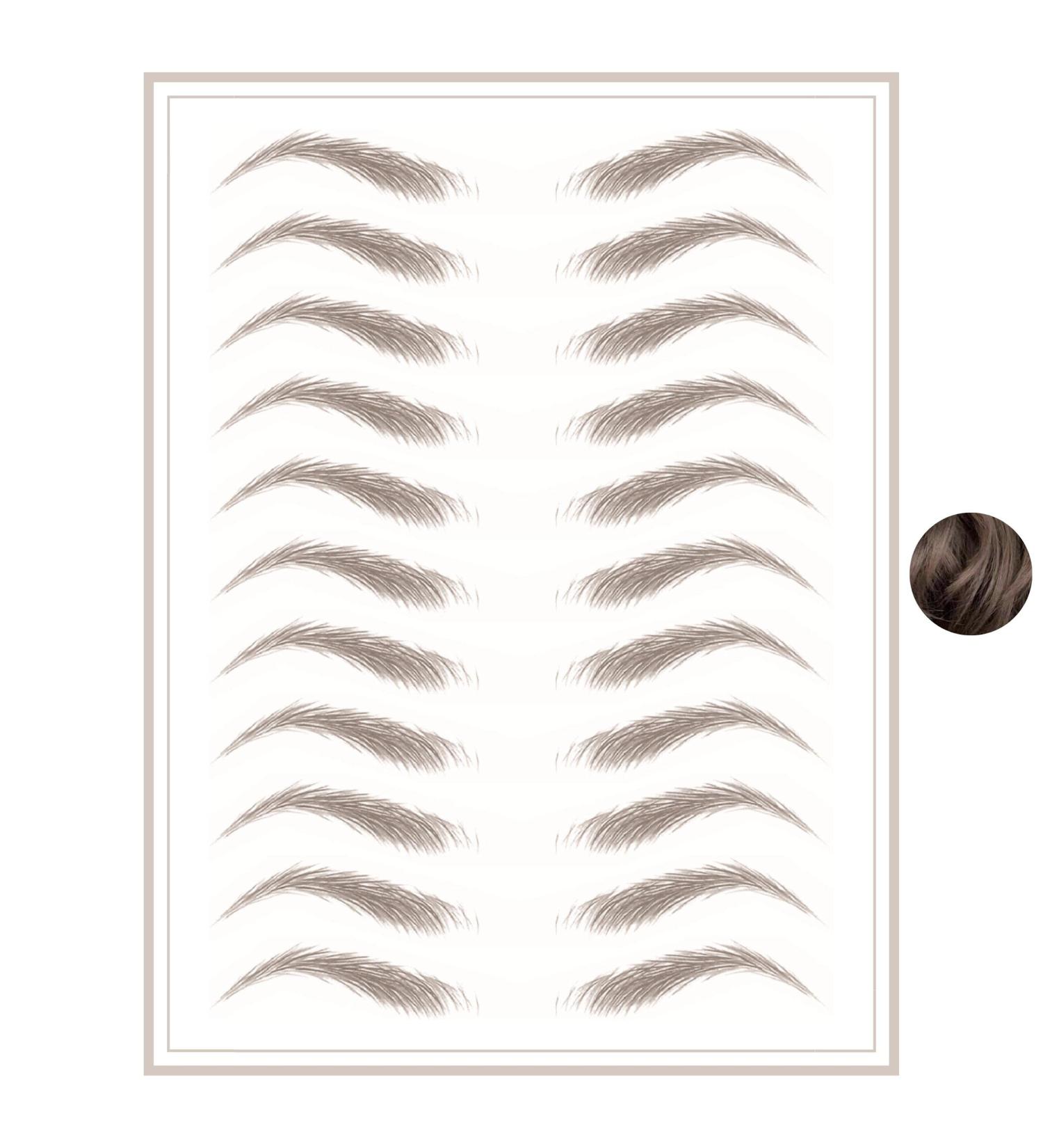 Bossy Studio & Co Waterproof Eyebrow Tattoos in Arched Ash Brown - Temporary & Transferable Brows for Women and Men - Buy Online on GoSupps.com