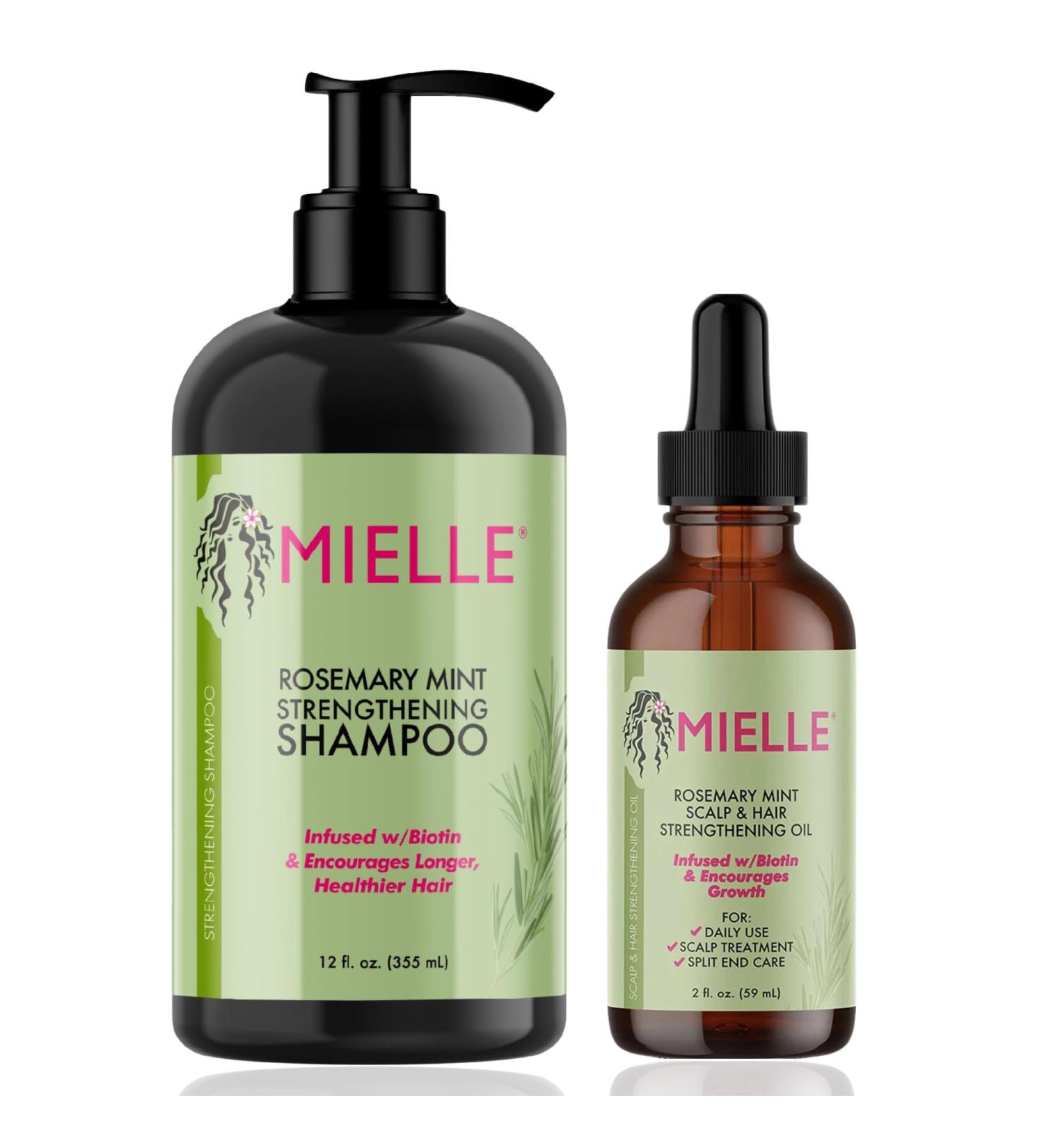 Mielle Rosemary Mint Strengthening Shampoo & Scalp Oil Gift Set - Best Deal for Stronger Hair & Scalp Care - International Shipping Available - Buy Online on GoSupps.com
