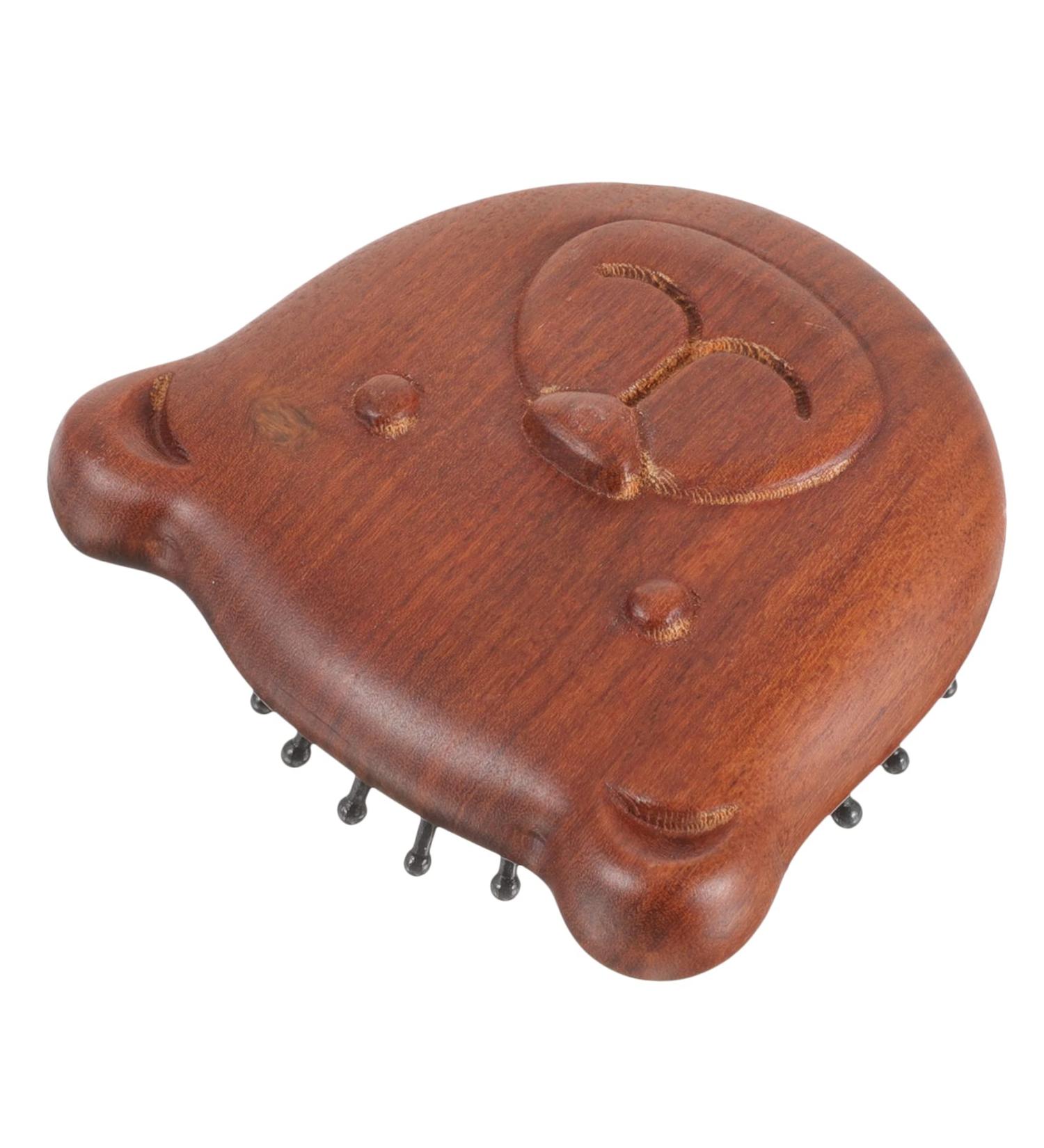Beavorty Airbagkamm Massage Comb | Pear-Shaped Wooden Scalp Massager & Shampoo Brush for Scalp Peeling - Buy Online on GoSupps.com