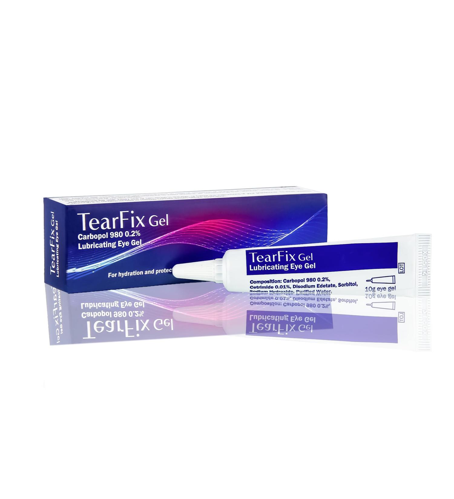 TearFix Carbopol 980 0.2% Lubricating Eye Gel - Soothes Irritated, Tired, and Dry Eyes - Buy Online on GoSupps.com