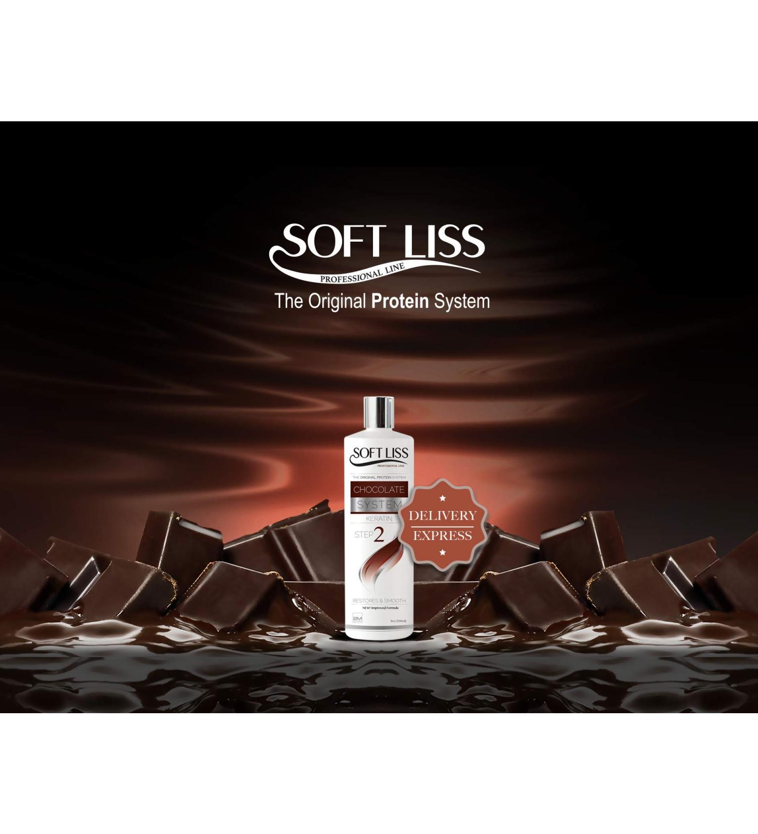Brazilian Keratin Soft Liss Chocolate Kit 8oz - Best Hair Treatment for Smooth Shiny Hair | International Shipping Available - Buy Online on GoSupps.com