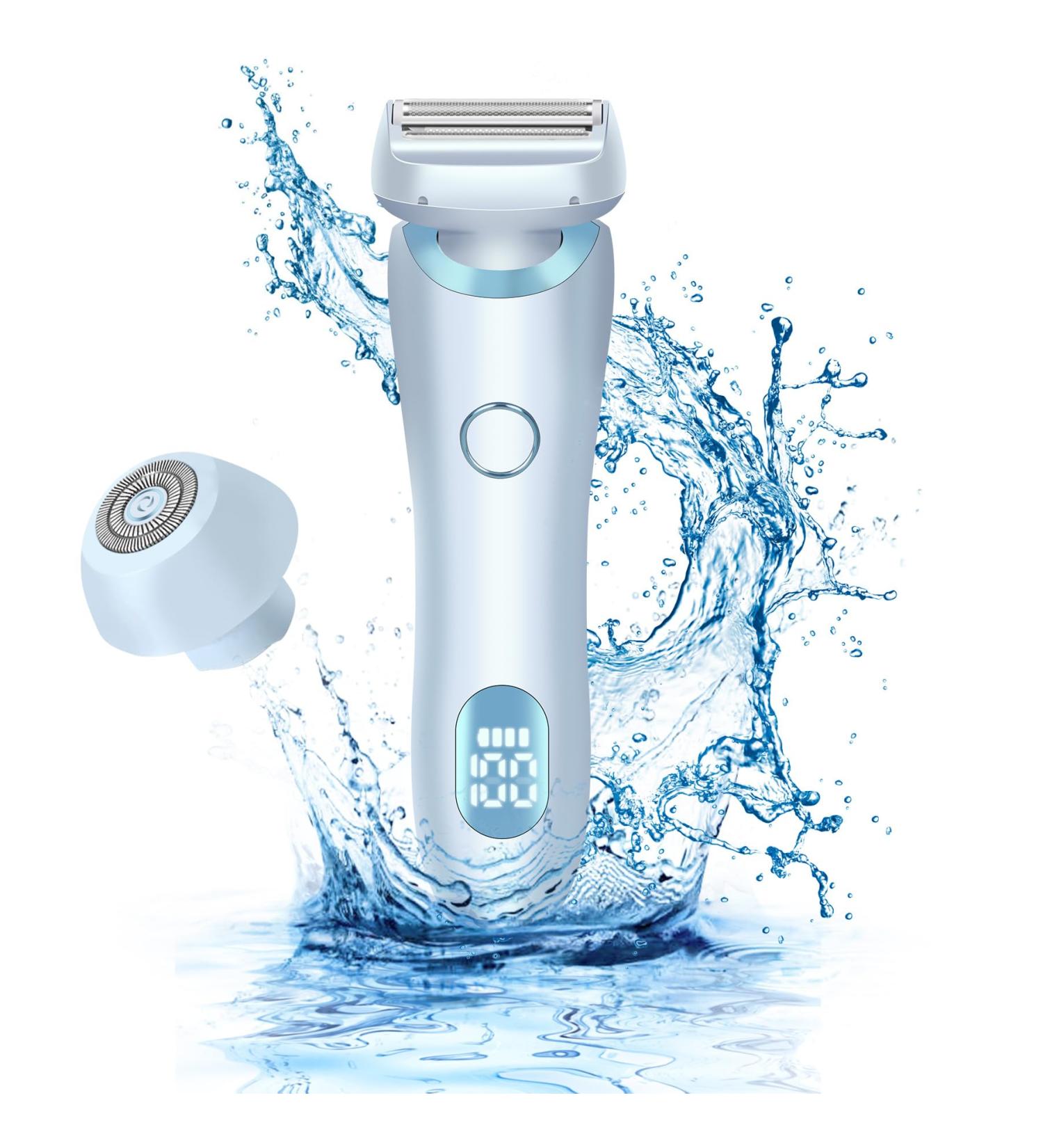 Buy 2-IN-1 Electric Shaver Razors for Women - Rechargeable Wet/Dry Bikini Trimmer | Painless Hair Removal for Legs Underarms Face | IPX7 Waterproof - Buy Online on GoSupps.com