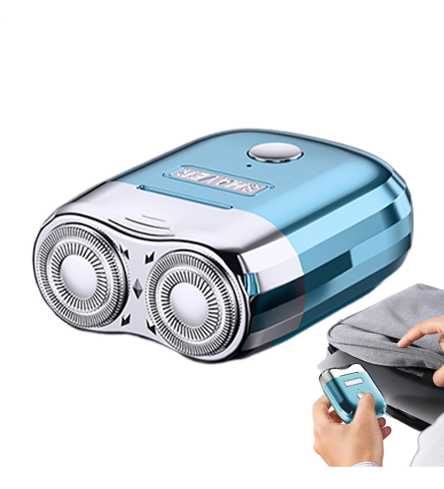 Mens Shaver Electric Facial Shaver for Men Battery Operated Cordless and Dry Small Beard Trimmer for Close Shave Blue - Buy Online on GoSupps.com