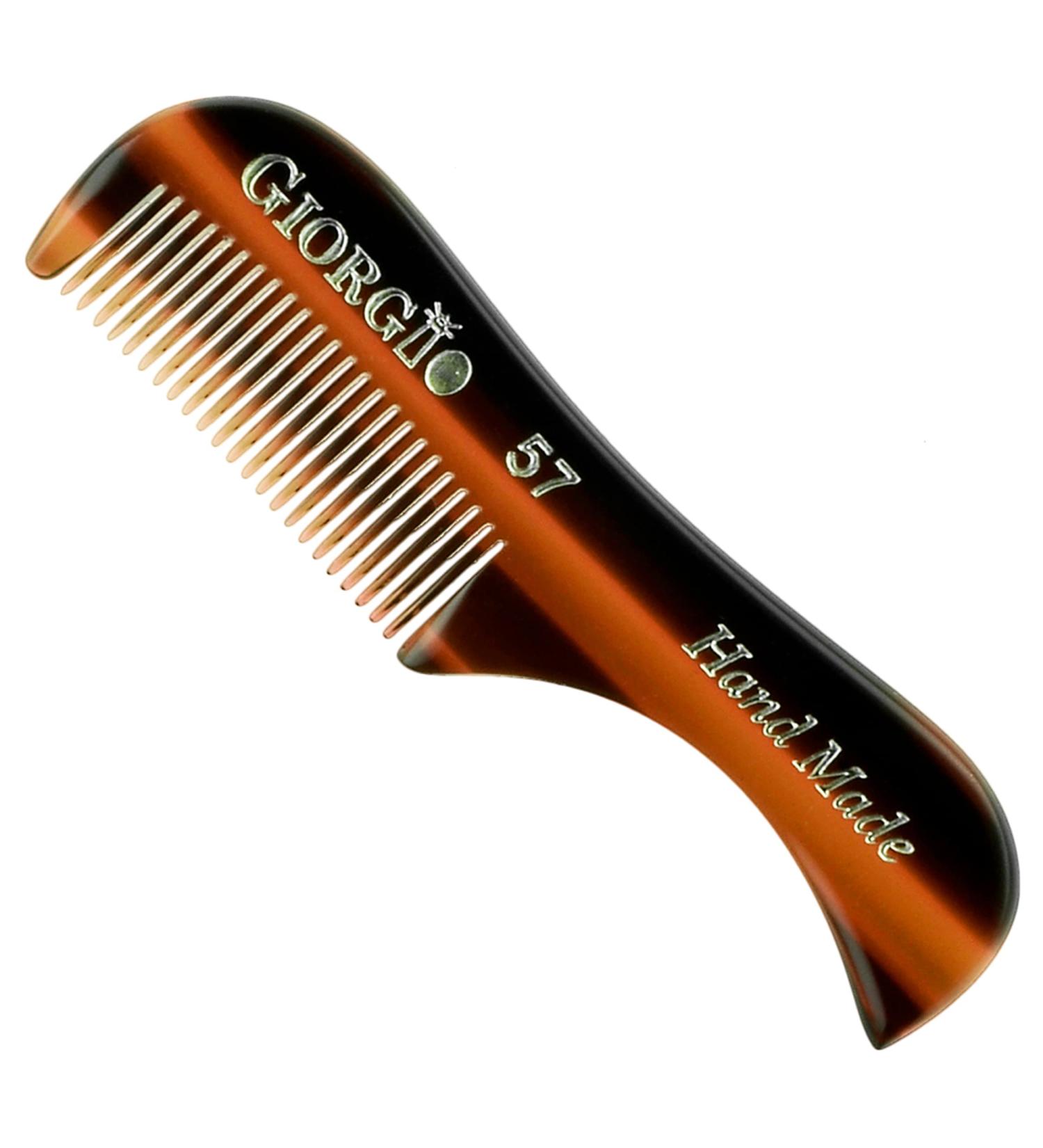 Giorgio G57 Fine Toothed Beard & Mustache Comb 2.75 Inch - Durable Cellulose, Handmade, Tortoiseshell - Men's Facial Hair Grooming Tool - Buy Online on GoSupps.com