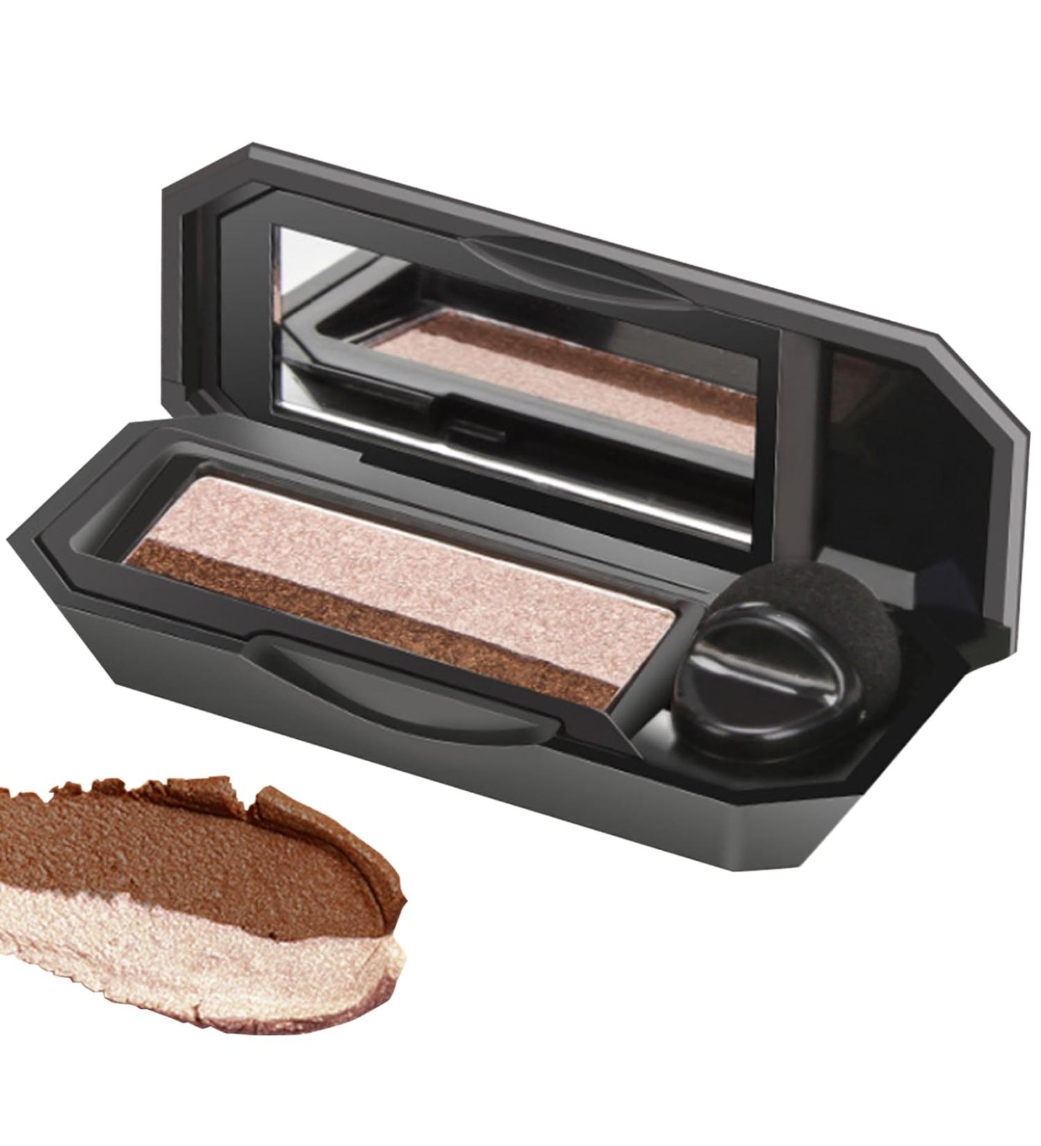 Shop Highly Pigmented Waterproof Eyeshadow Palette - 2 Colors Long-Lasting Makeup with Sponge Brush - Perfect for Travel - Buy Online on GoSupps.com