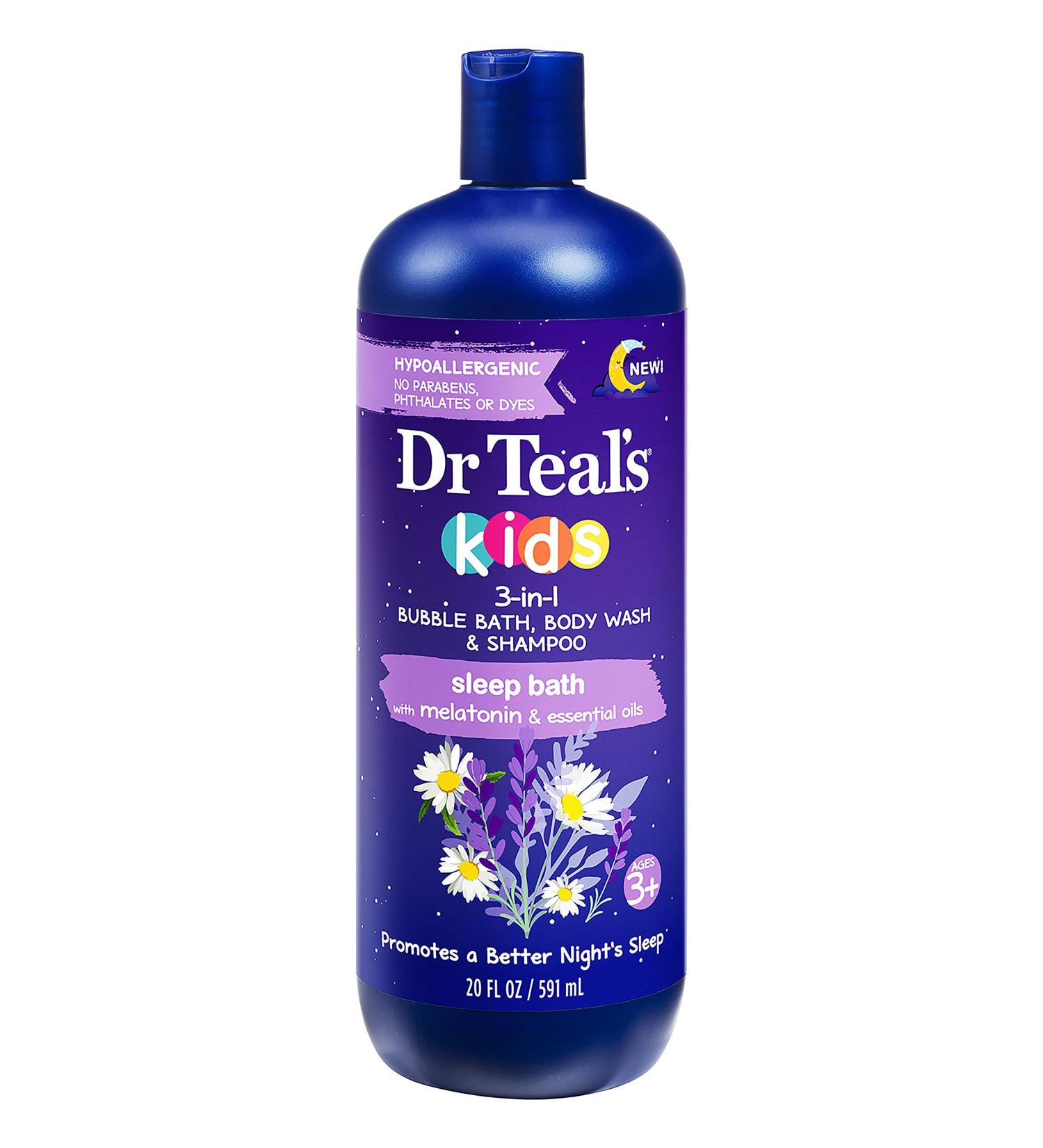 Dr Teal s Kids 3-in-1 Bubble Bath  Body Wash & Shampoo Sleep Bath (1) 20 Fluid Ounce Bottle