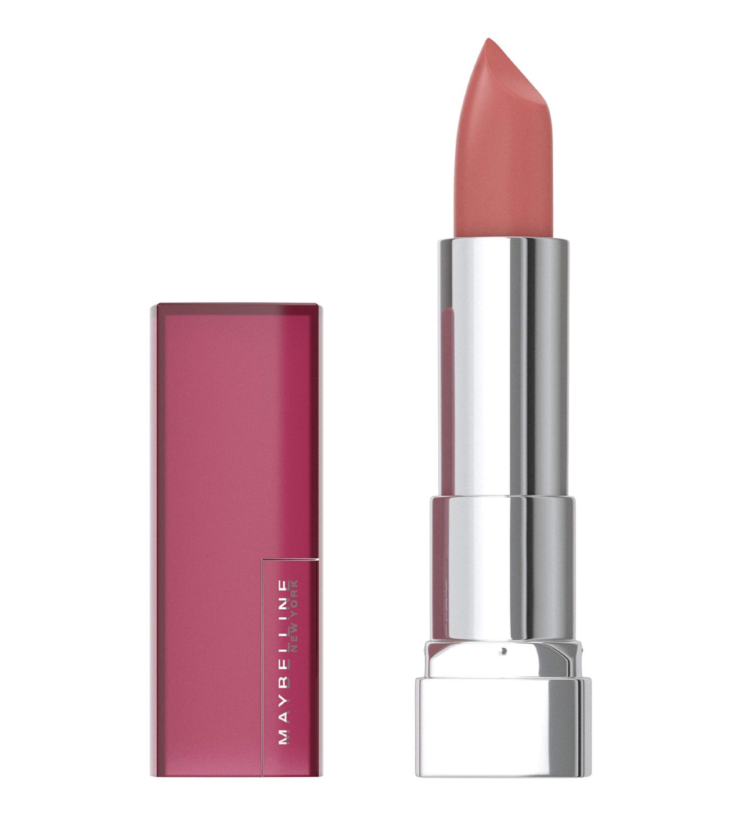 Maybelline Color Sensational Lipstick 0.15 oz - Matte Finish Hydrating Lipstick in Nude, Pink, Red, Plum - Naked Coral Lip Color - Packaging May Vary - 555 NAKED CORAL - 1 Count - Buy Online on GoSupps.com