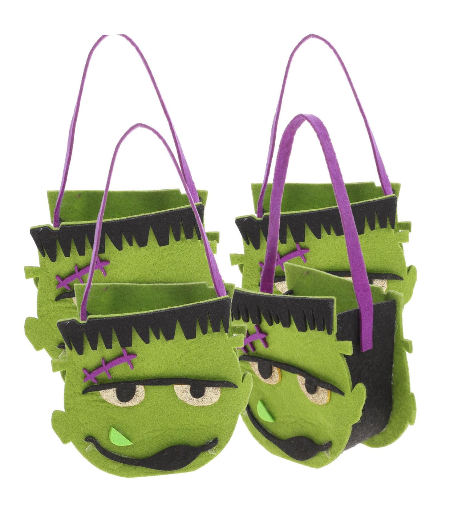Alipis 4pcs Halloween Candy Bag Decor Halloween Treat Bag Pumkins Children Bucket Modeling Felt Cloth - Buy Online on GoSupps.com
