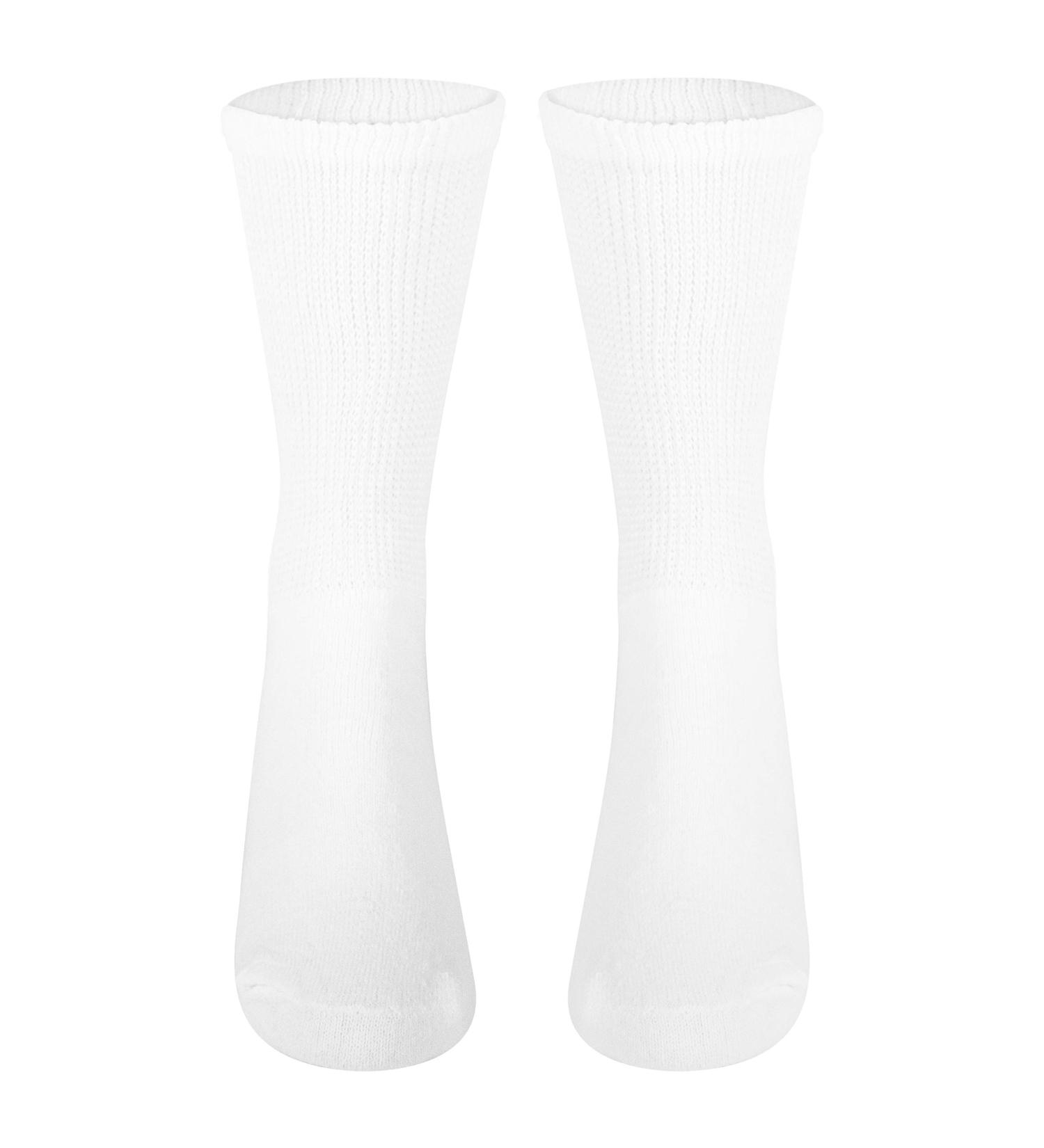 NuVein Diabetic Socks for Sensitive Foot Comfort - Loose Knit, White, X-Large - Buy Online on GoSupps.com