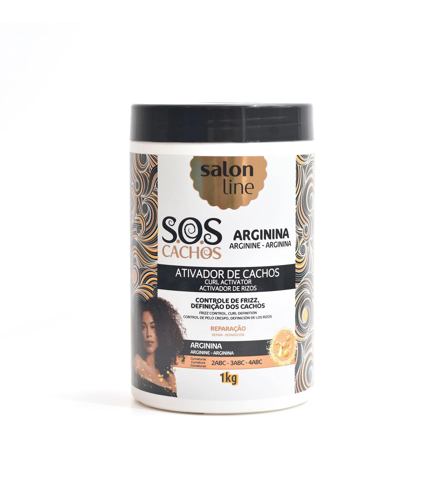 Salon Line Curls Activator Arginine Reconstruction S.O.S 1kg Promotes extreme shine and hair reconstruction - Buy Online on GoSupps.com