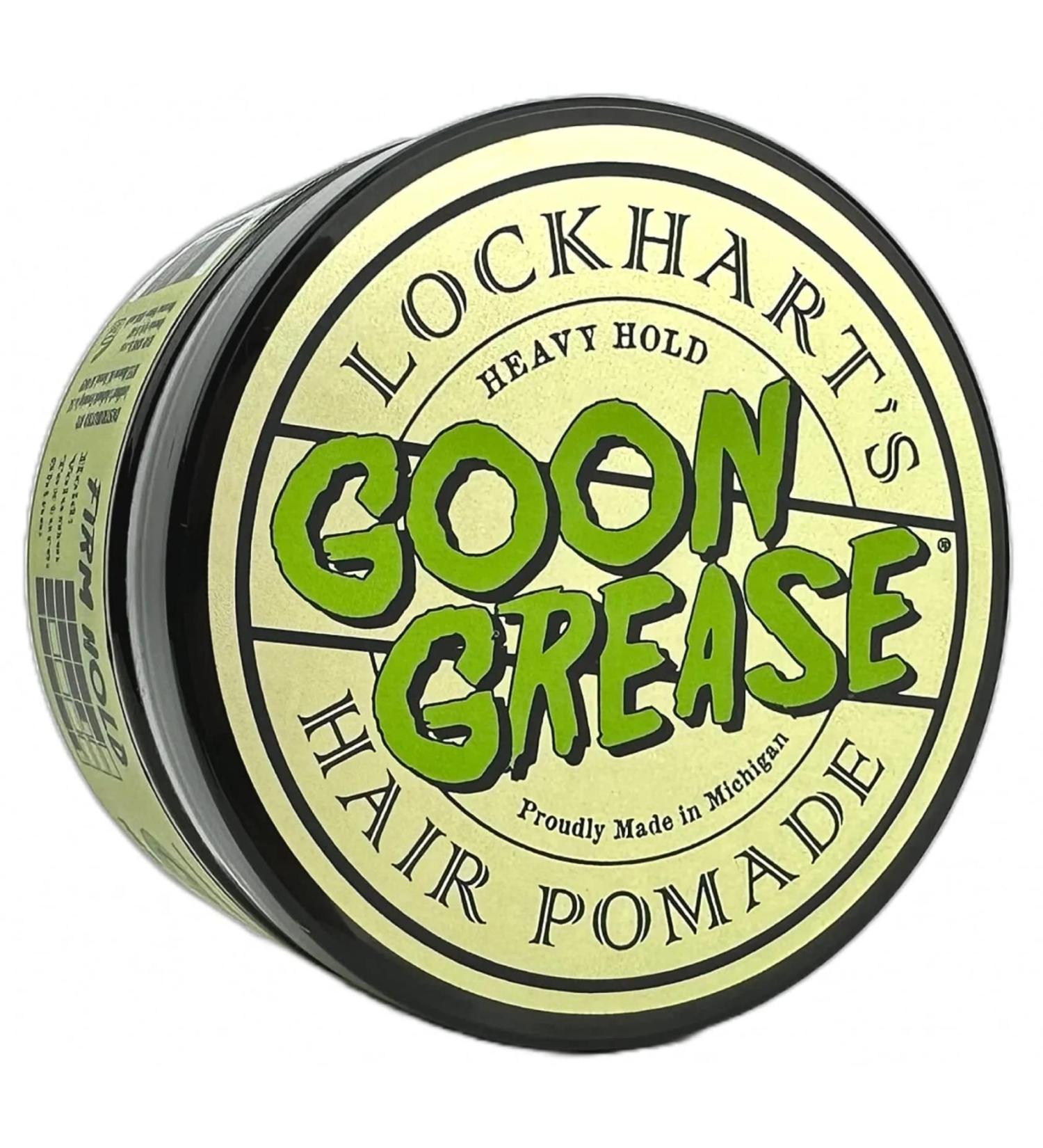 Lockhart's Original Goon Grease Heavy Hold Hair Pomade, High Shine, Citrus Cologne Scent, 4oz