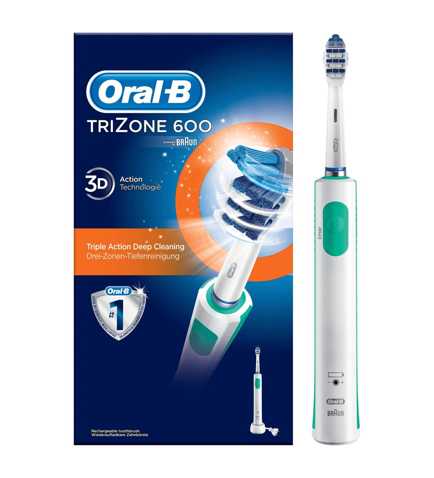 Buy Oral-B TriZone 600 Electric Toothbrush - Timer & TriZone Brush Head - International Shipping Available - Buy Online on GoSupps.com