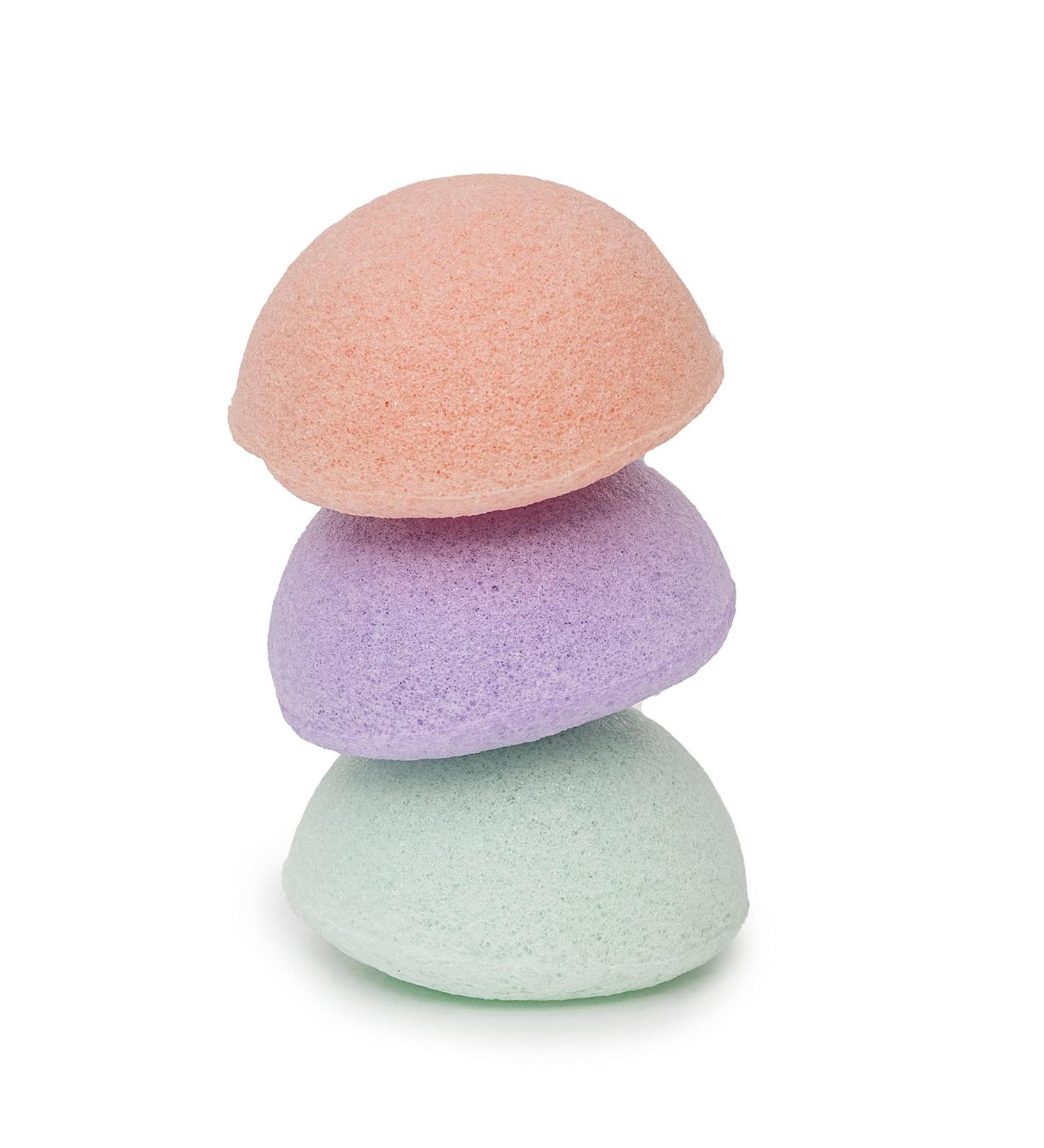 TheraCare Konjac Sponge Set - 3 Organic Sponges for Face & Body Care | Ideal for All Skin Types - International Shipping Available - Buy Online on GoSupps.com