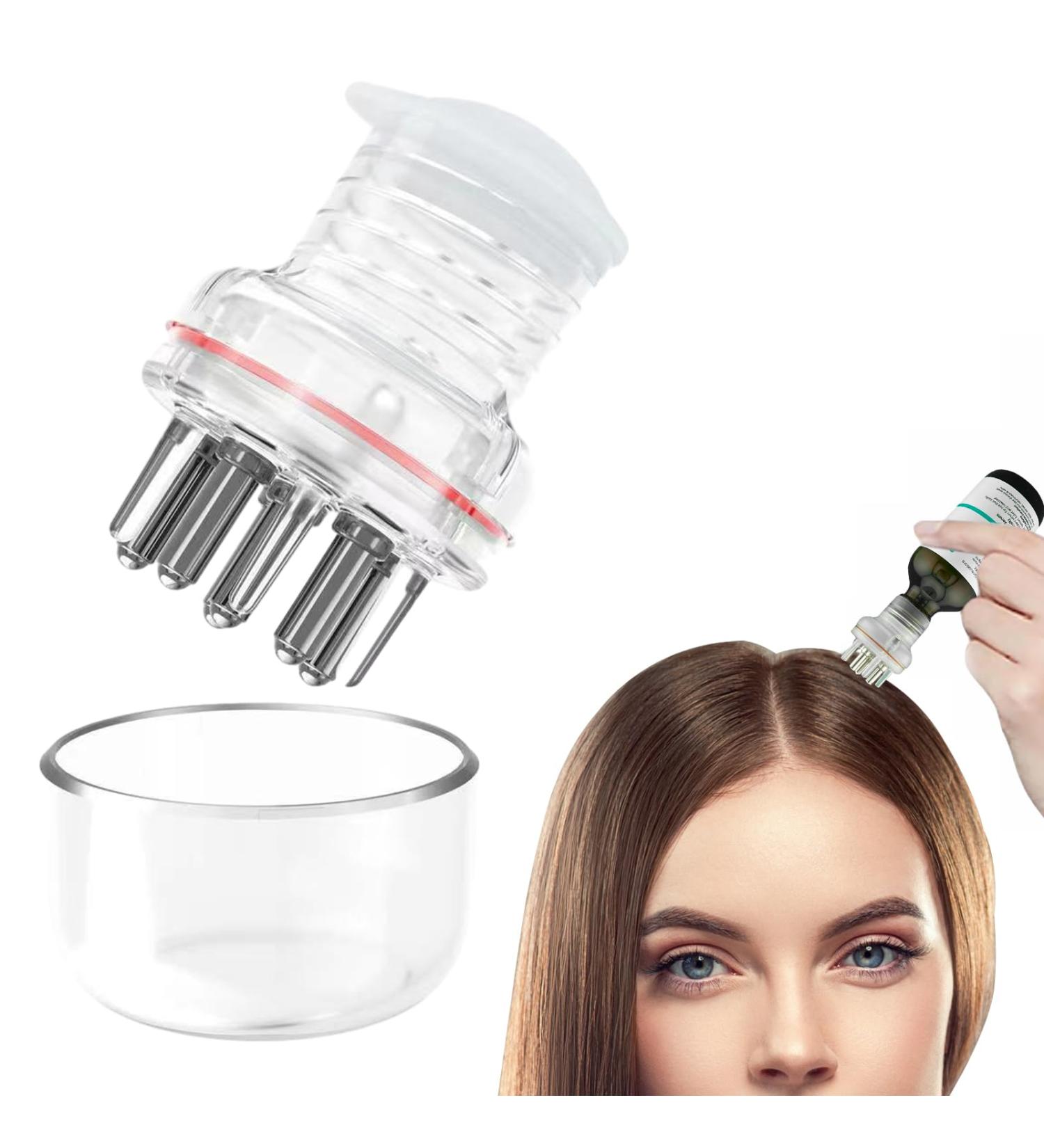 Scalp Massager Hair Oiling Applicator | Dual Function Comb & Brush for Hair Growth - White - Buy Online on GoSupps.com