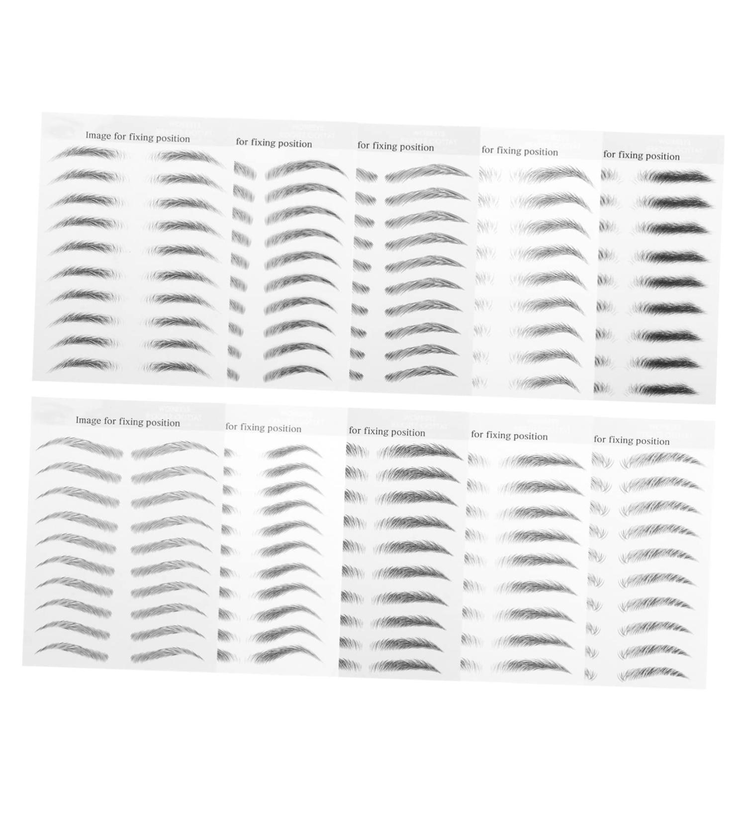 POPETPOP 30 sheets Stickers Temporary Eyebrow Waterproof Hair-like Tattoos Sticker False Imitation D Brow - Buy Online on GoSupps.com
