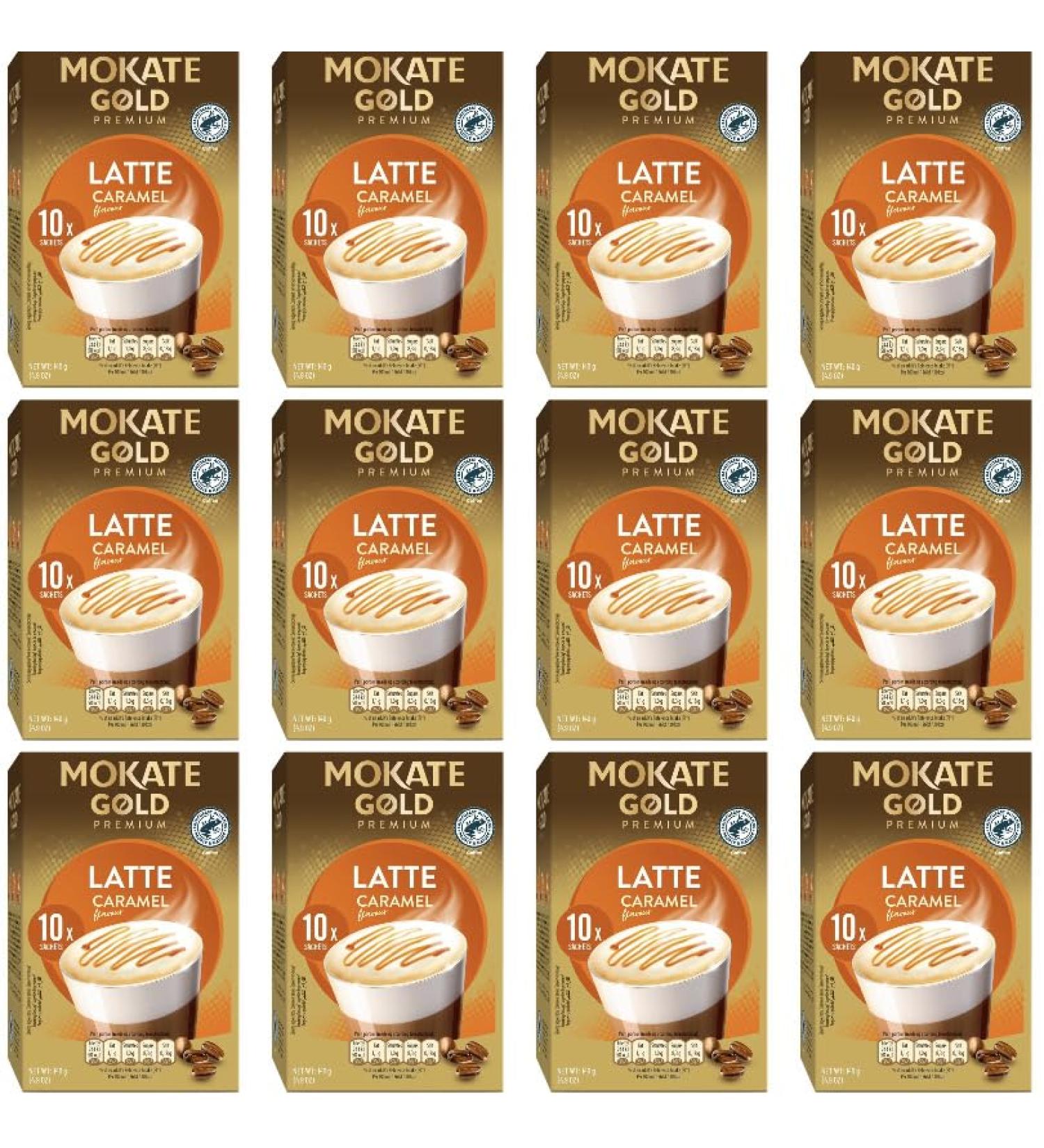 Mokate Gold Premium Latte Caramel Flavour in Powder *12x10x sachets* - Buy Online on GoSupps.com