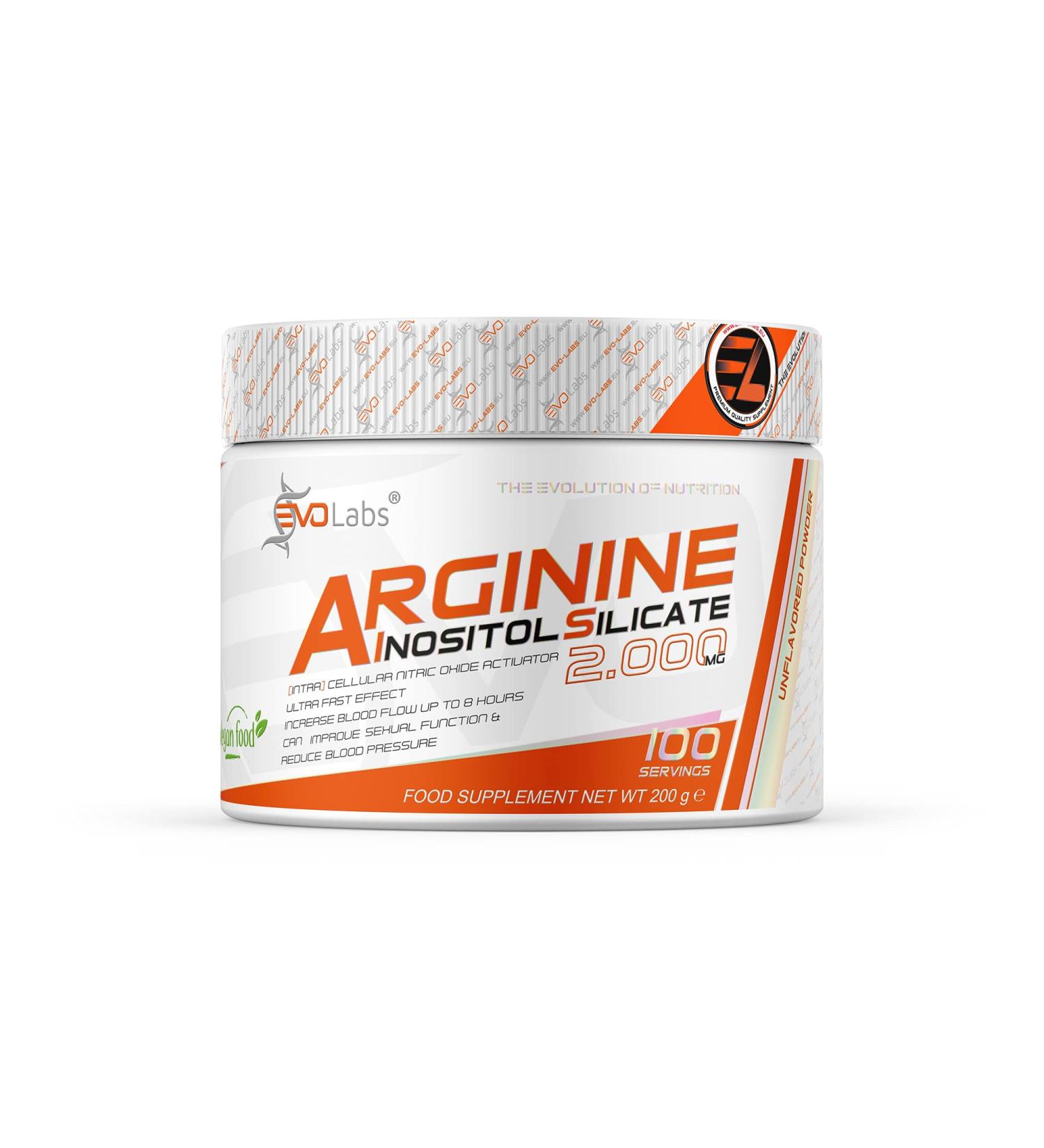 Evolabs Arginine Inositol Silicate Pre Workout Booster - Rapid Pump & Energy 200g - Long-Lasting Effects for Intensive Training - Buy Online on GoSupps.com