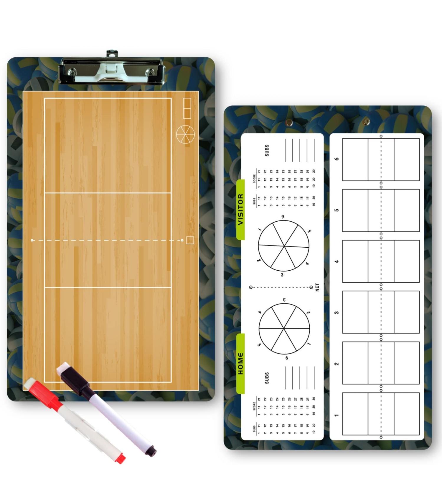 Picassosky Double-Sided Dry Erase Coach's Clipboard for Volleyball Coaching - Buy Online on GoSupps.com