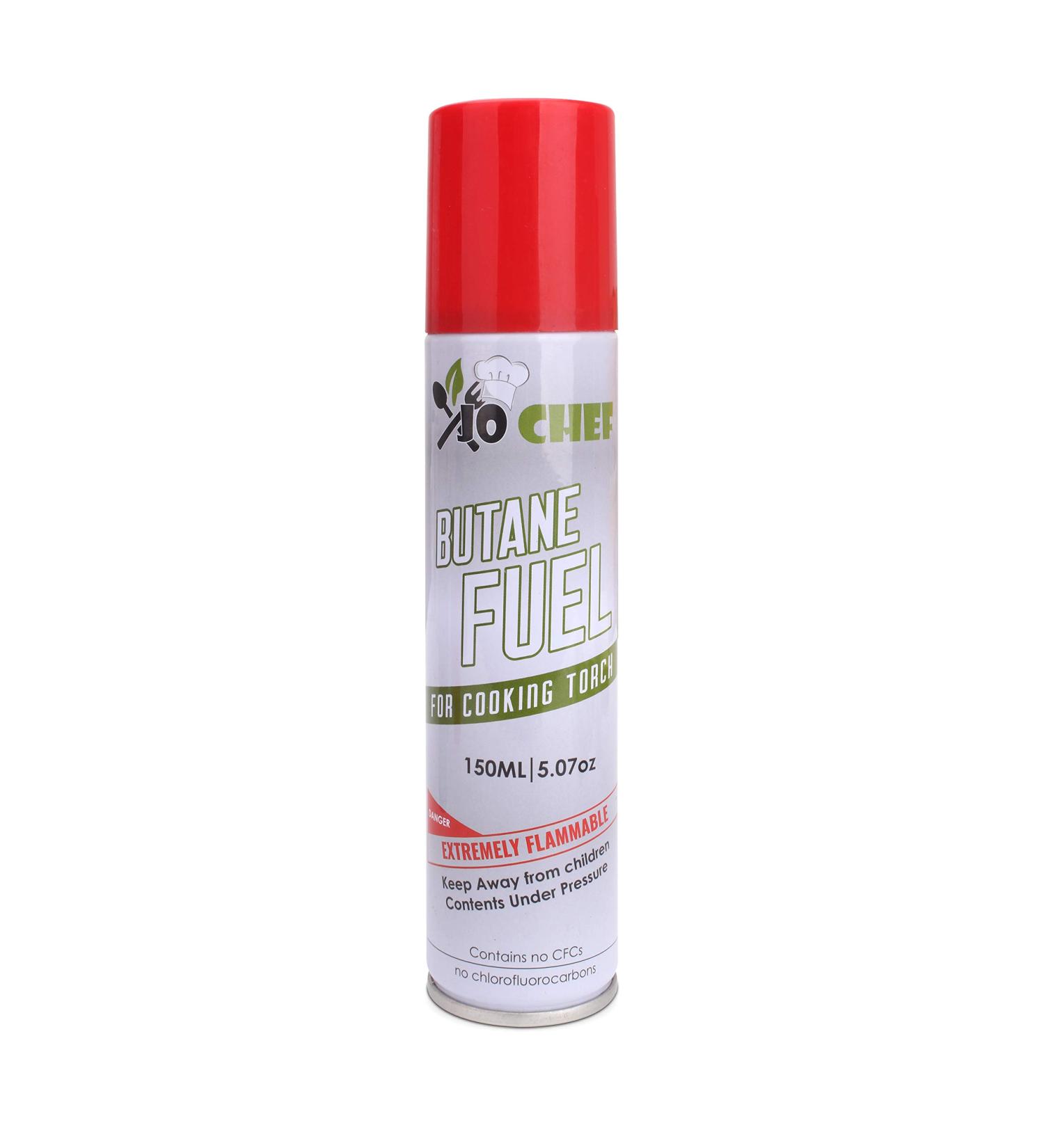 Jo Chef Butane Fuel Refill, 150 ml 5.07 oz, Lighter Butane Fuel Canister, Butane Gas Refill for Kitchen Torch, Lighter, Brle Kitchen Blow Torch (1 Can) - Buy Online on GoSupps.com