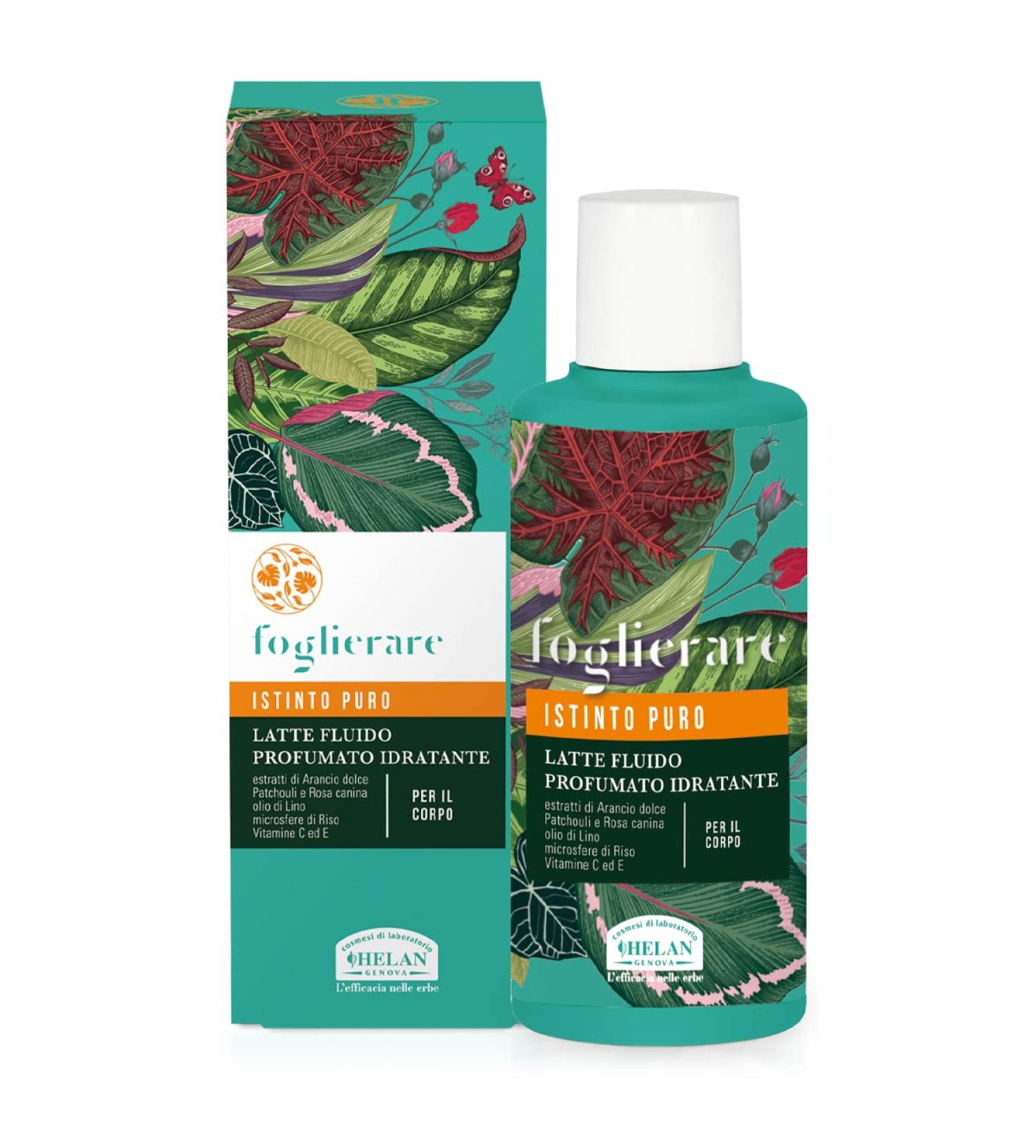 Helan Helan Foglierare Instinto Puro Dry Skin Moisturizing Body Cream Vellutant Fluid Formula Silk Effect - Scented Body Cream for Women Anti-Oxidant Protection with Sweet Orange and Vitamin 200 ml