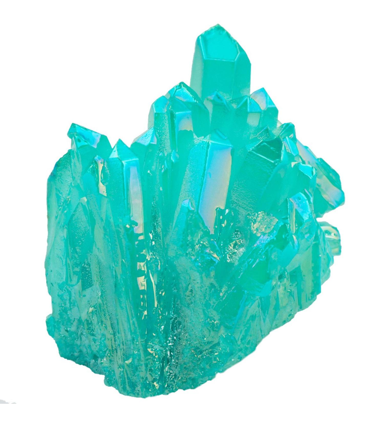 Shop Nupuyai Titanium Coated Light Blue Bergkristall Druse Crystal Cluster - Irregular Quartz Geode Gemstone for Reiki & Feng Shui Decoration - Buy Online on GoSupps.com