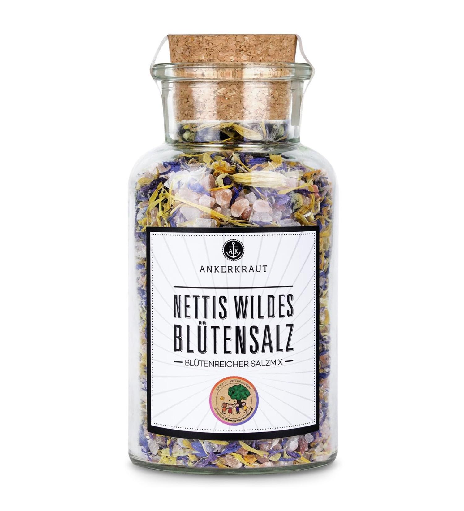 Ankerkraut Nettis Wild Flower Salt 260g | Colorful Premium Salt with Flowers | International Shipping Available - Buy Online on GoSupps.com