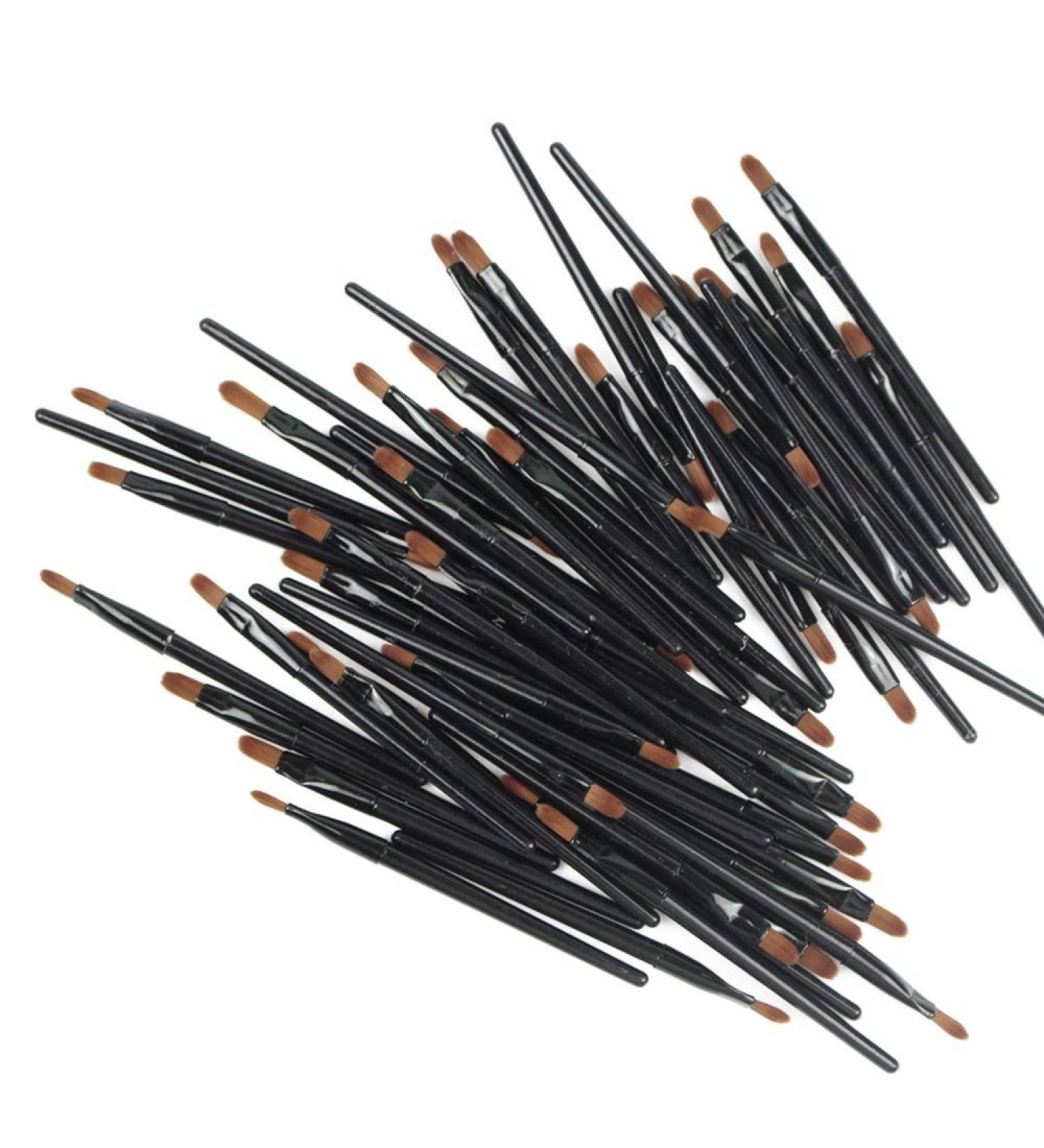 50-Piece Lip Brush Set - Pro Multifunctional Makeup Brushes for Lipstick and Gloss Application in Black - Buy Online on GoSupps.com