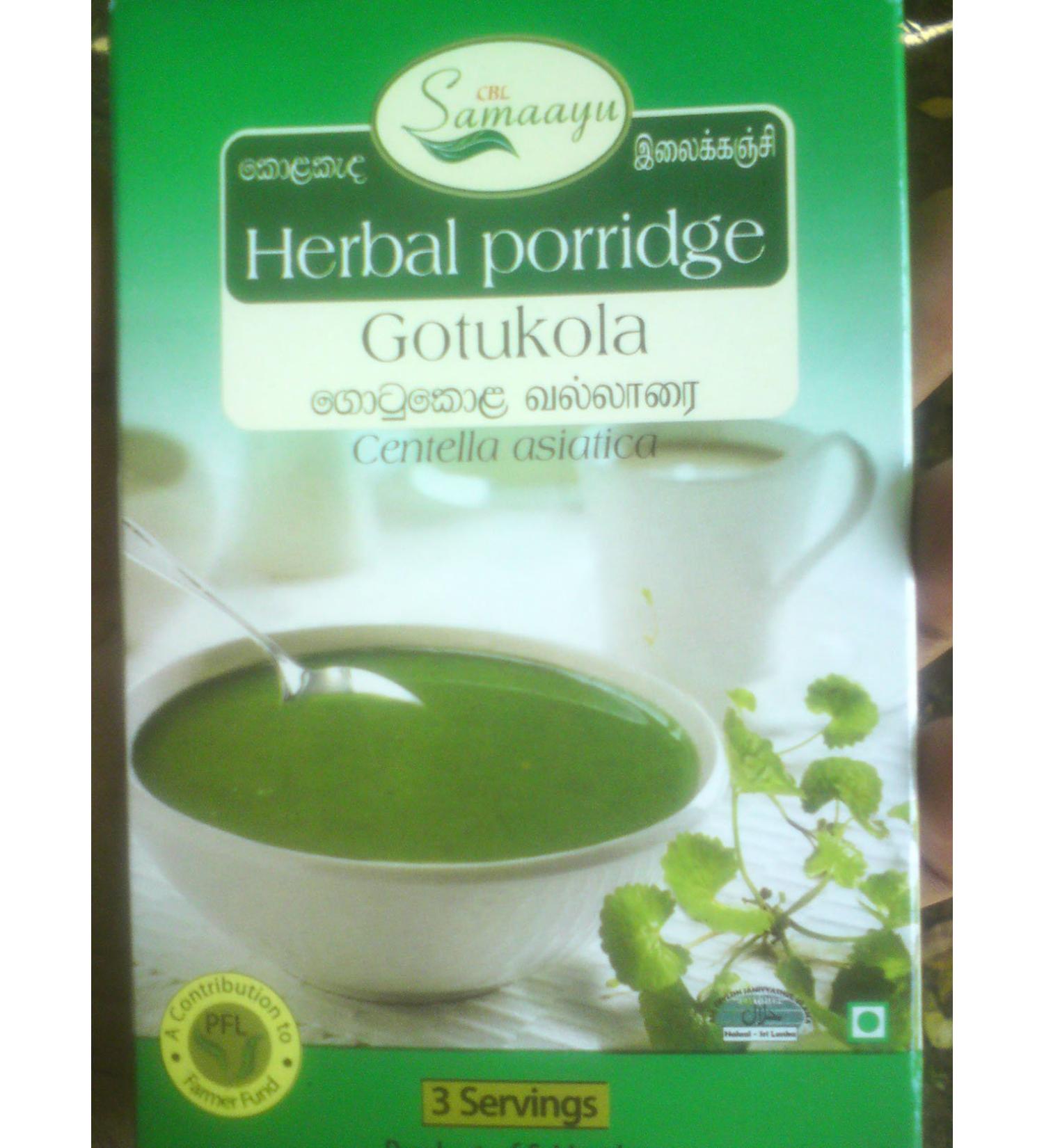 Porridge aux herbes du Sri Lanka Gotukola 50 g (lot de 4)