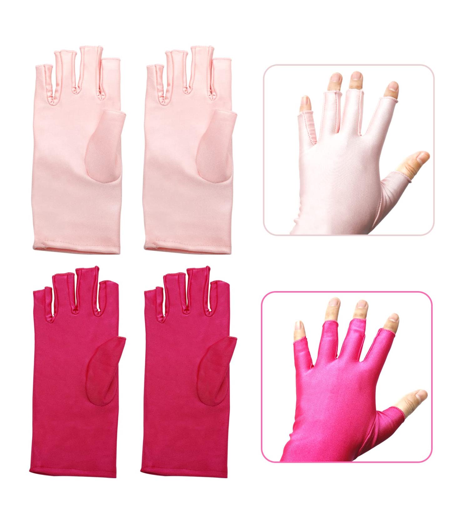 2 Pairs of UV Protection Gloves UV Protective Gloves for Manicure Gel Nail Manicure Gloves for UV Lamp Dryer and Most Outdoor Activities - Buy Online on GoSupps.com