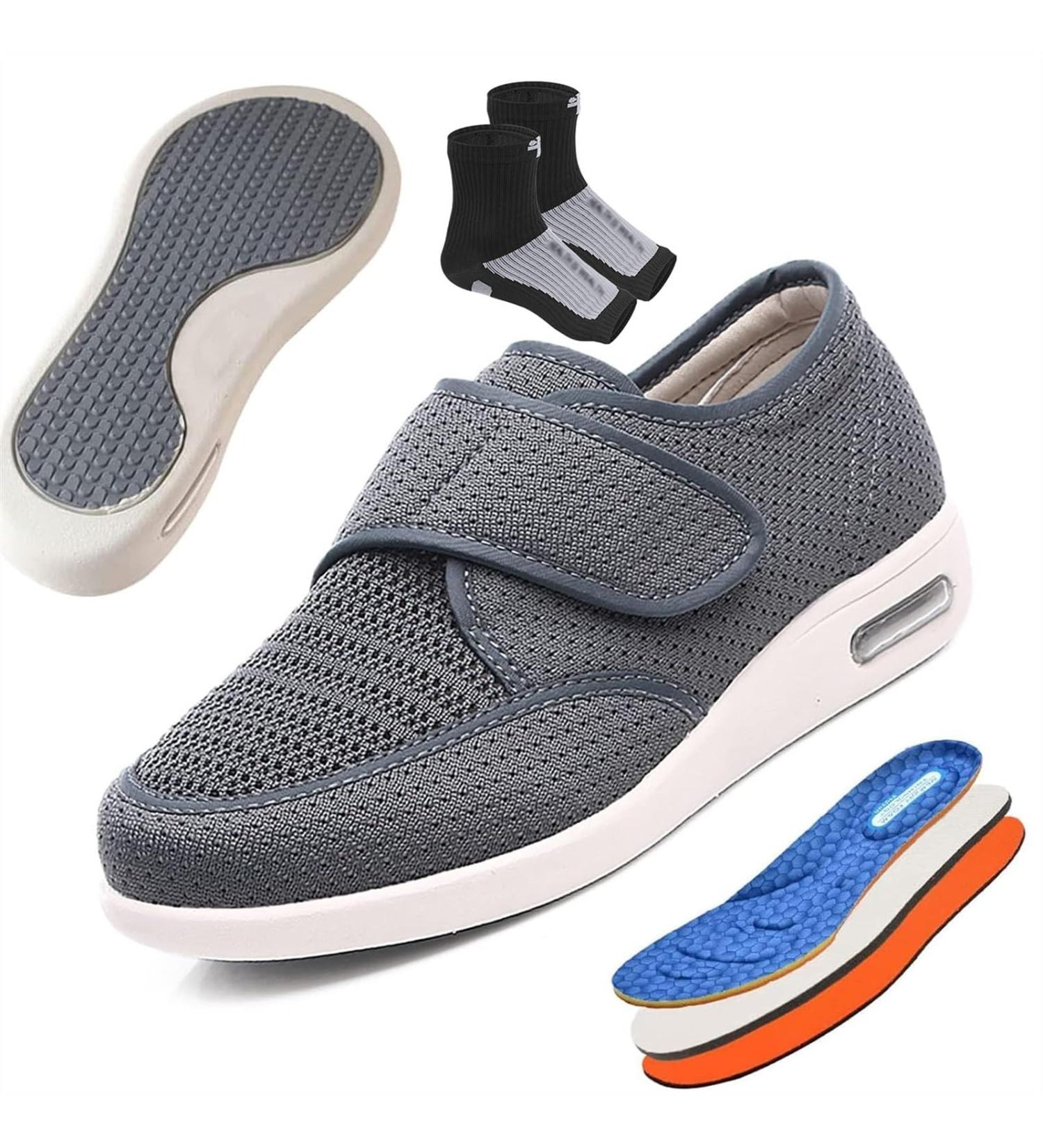 Buy Women's Breathable Extra Wide Air Cushion Diabetic Walking Shoes - Non-Slip Elderly Arthritis Footwear - Perfect Mother's Day Gift - Size 8.5 Dark Gray - Buy Online on GoSupps.com